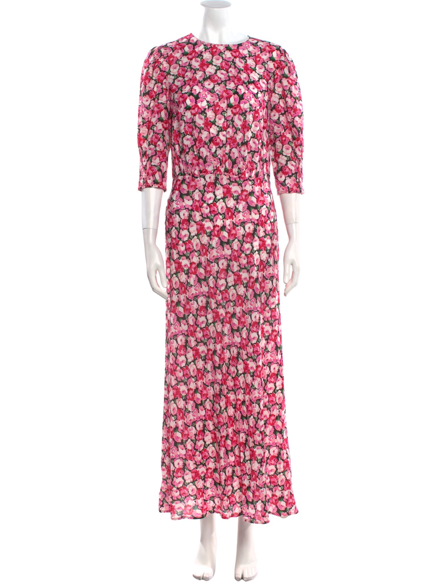 RIXO Floral Print Long Dress