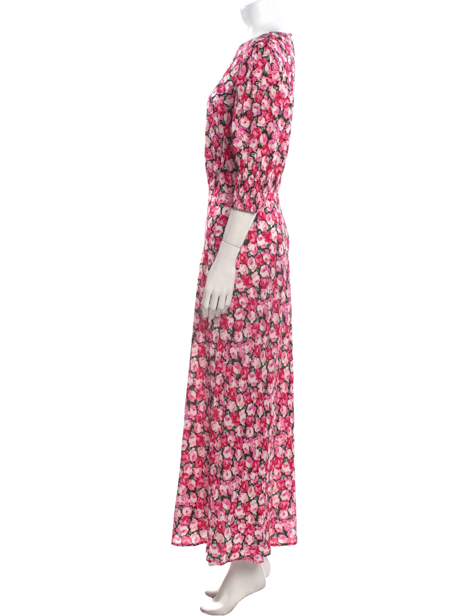RIXO Floral Print Long Dress