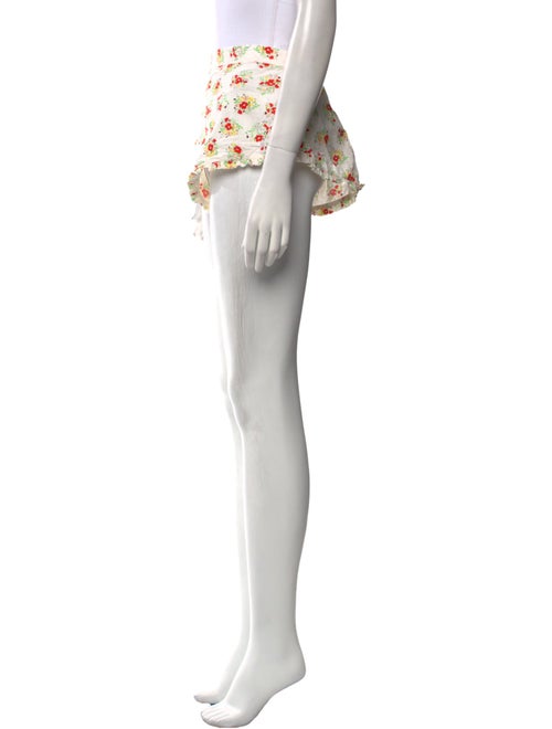 RIXO Floral Print Mini Shorts