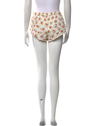 RIXO Floral Print Mini Shorts