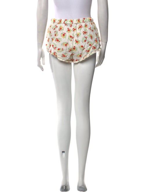 RIXO Floral Print Mini Shorts