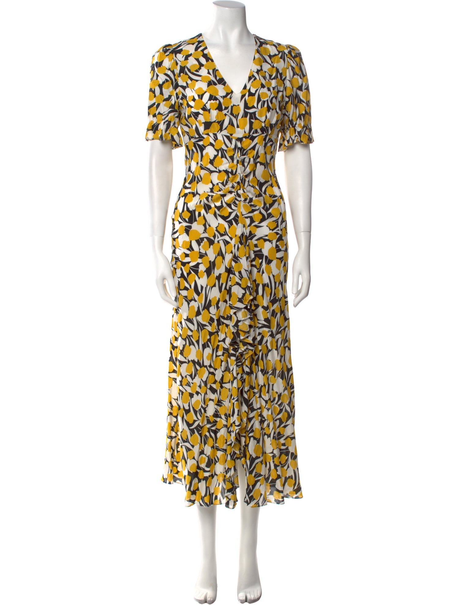 RIXO Silk Long Dress