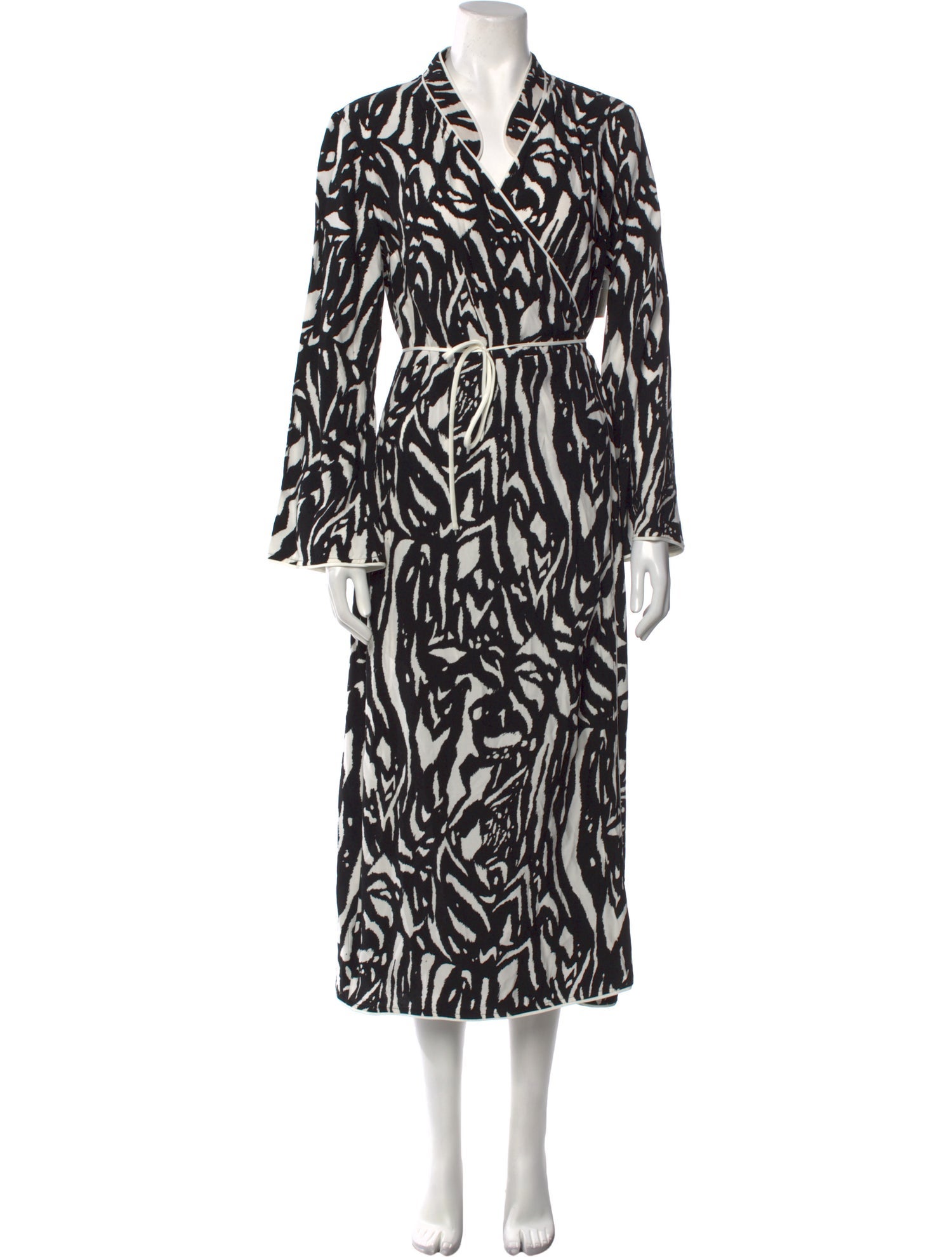 RIXO Printed Long Dress