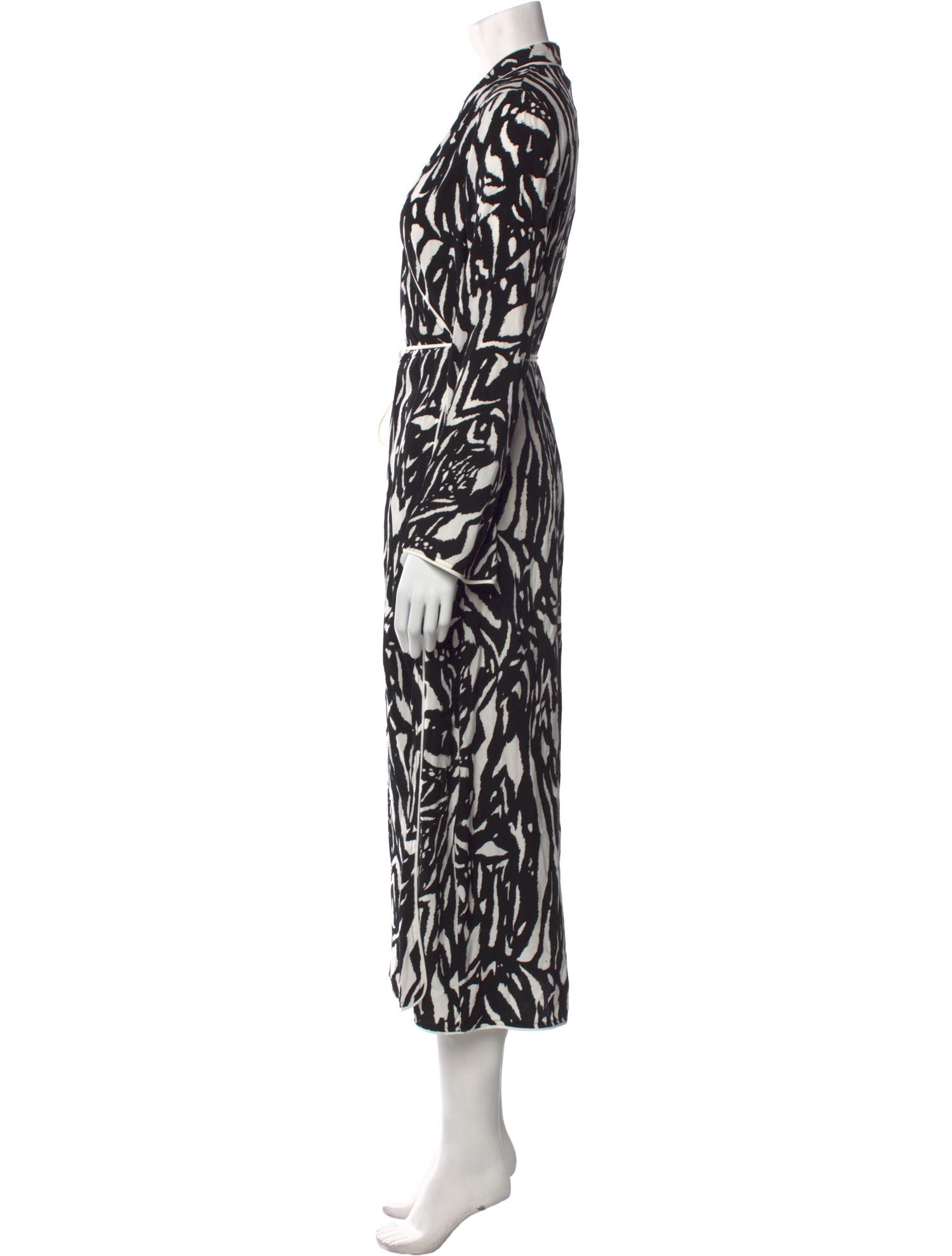 RIXO Printed Long Dress