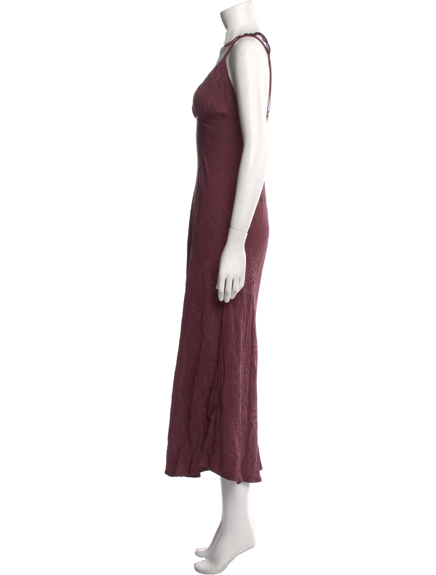 RIXO Plunge Neckline Long Dress