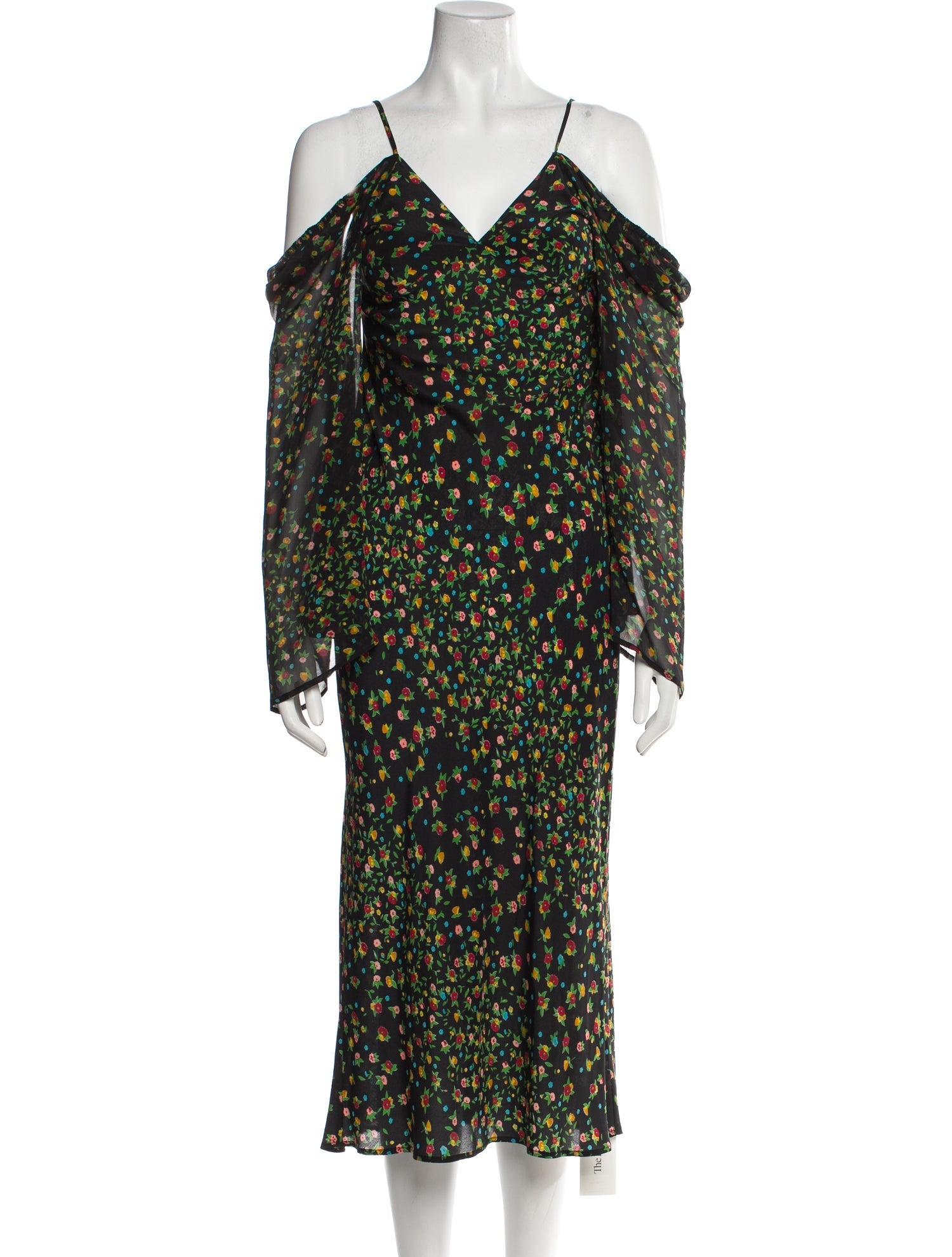 RIXO Silk Long Dress