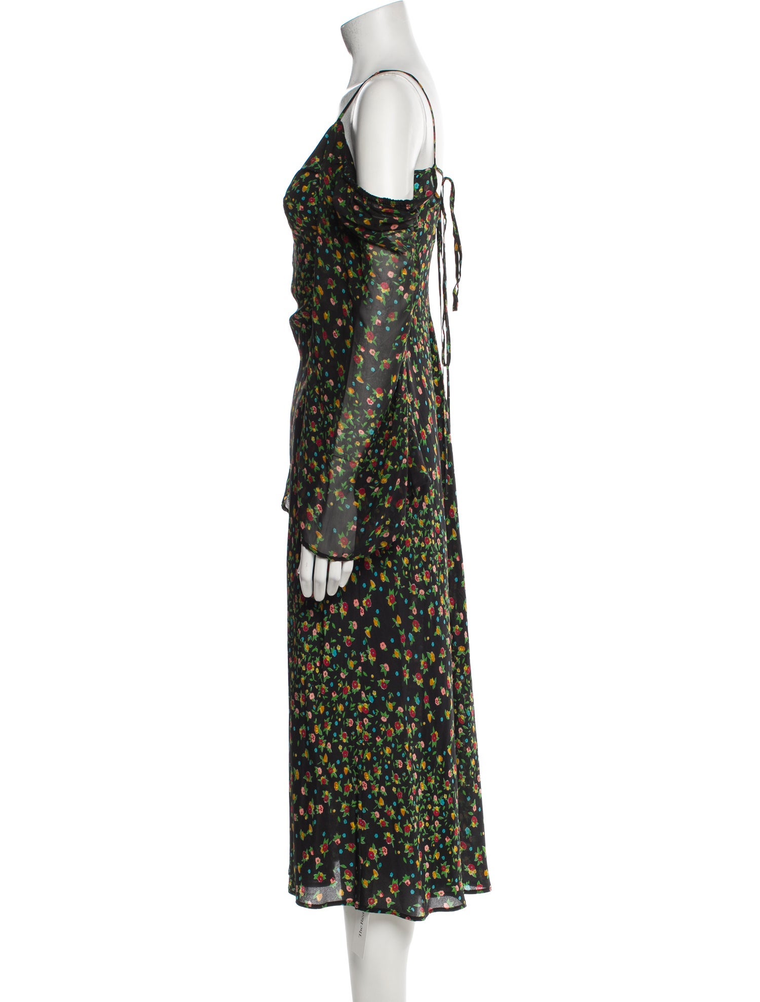RIXO Silk Long Dress