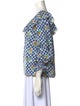 RIXO Printed Scoop Neck Blouse