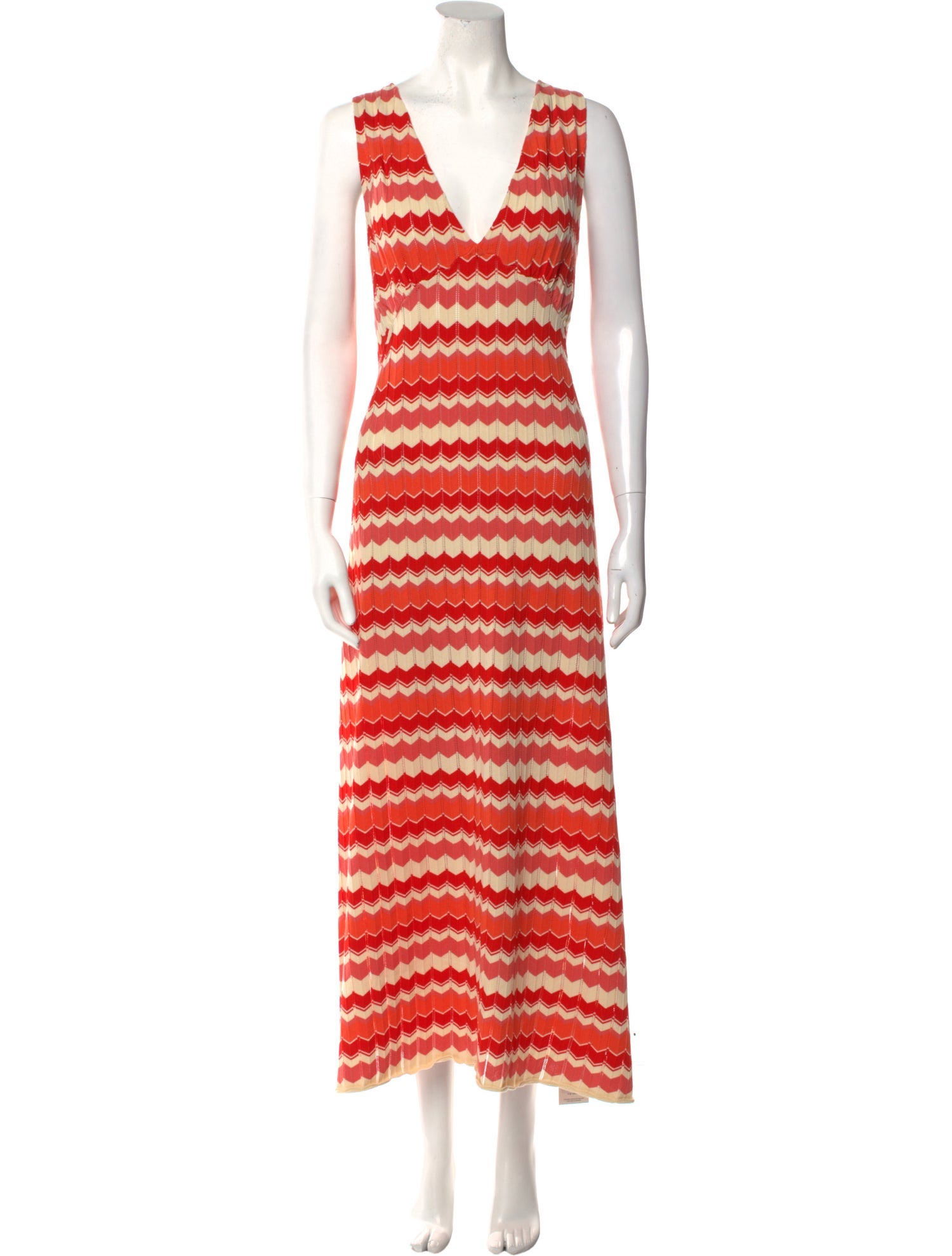 RIXO Striped Long Dress