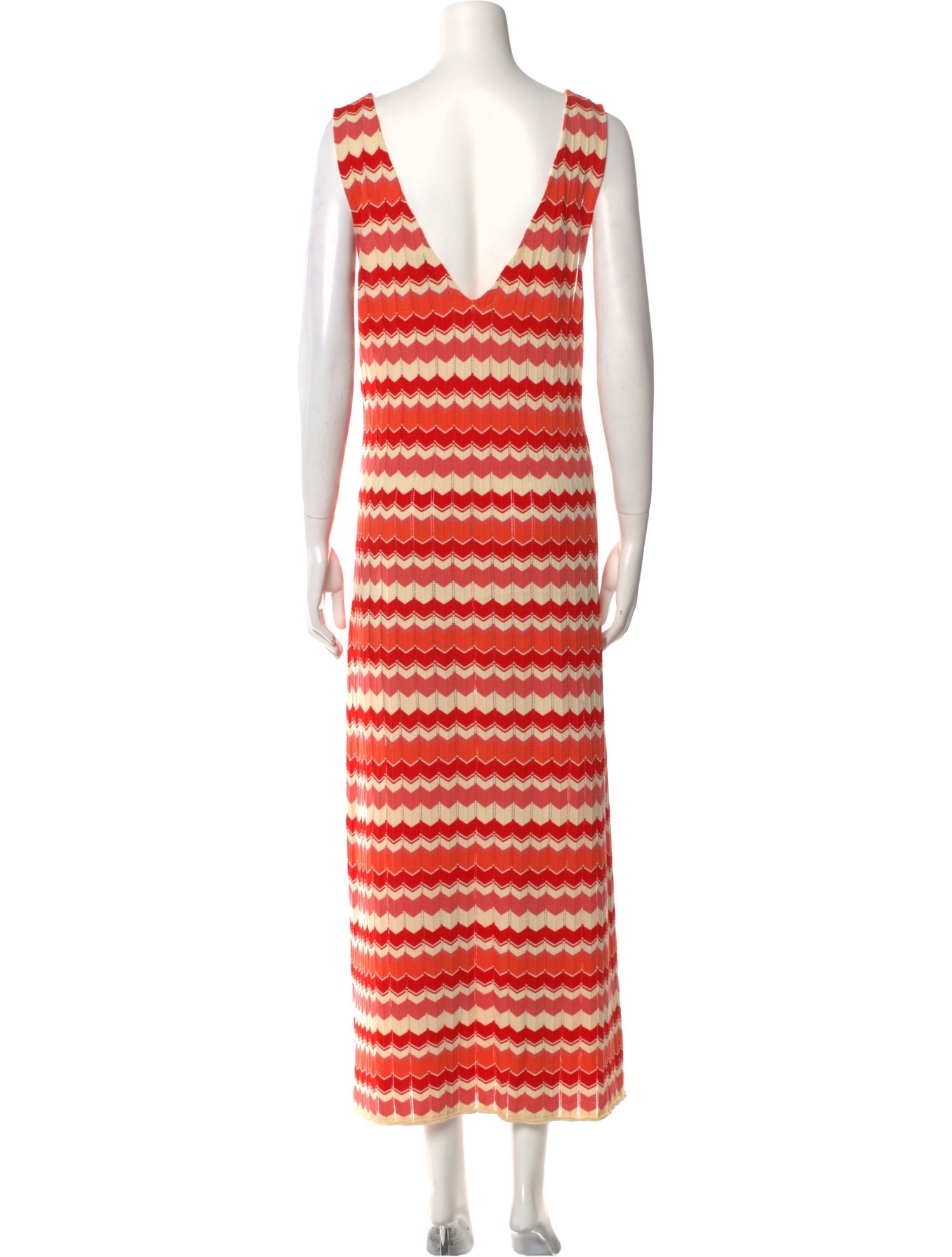 RIXO Striped Long Dress
