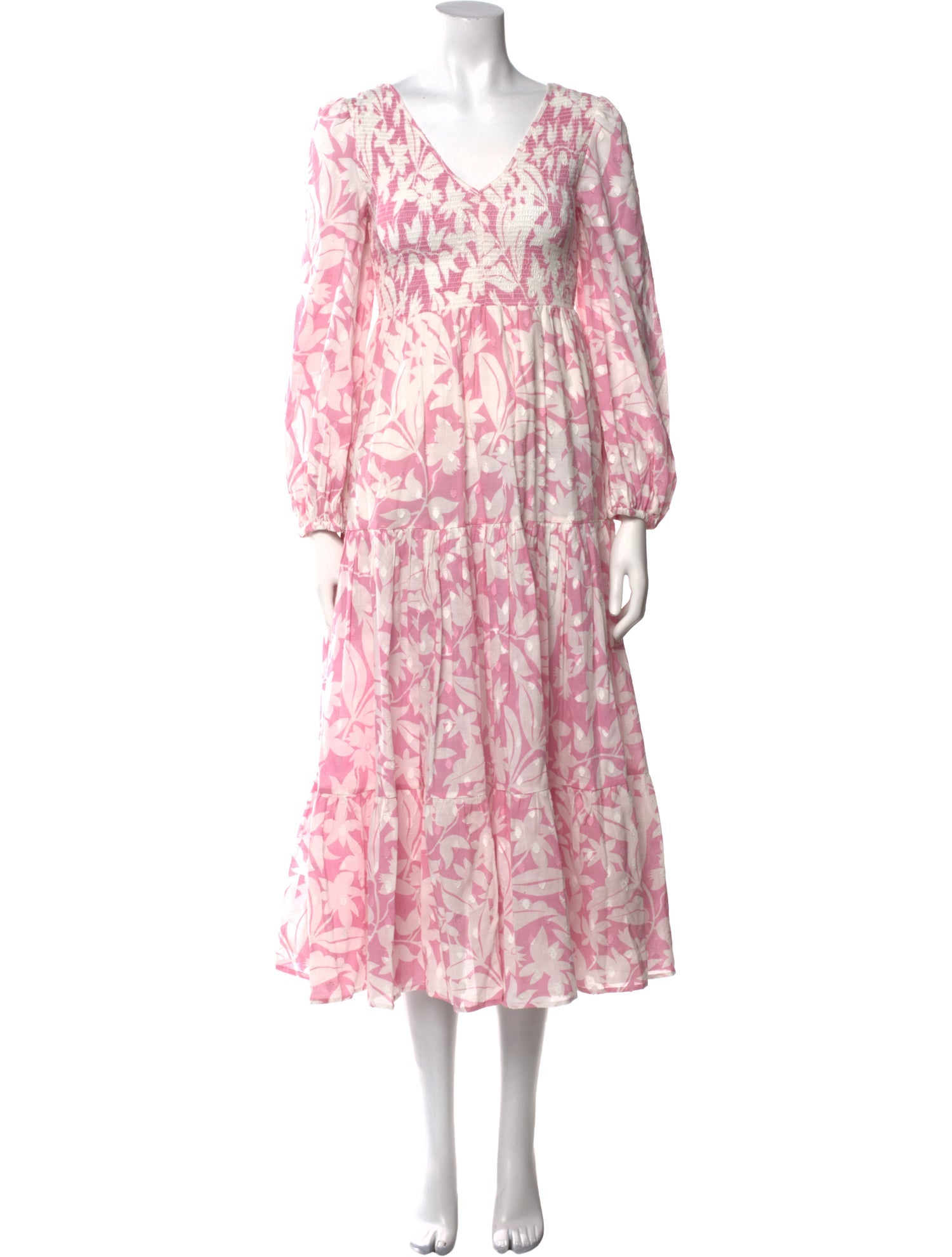 RIXO Floral Print Long Dress