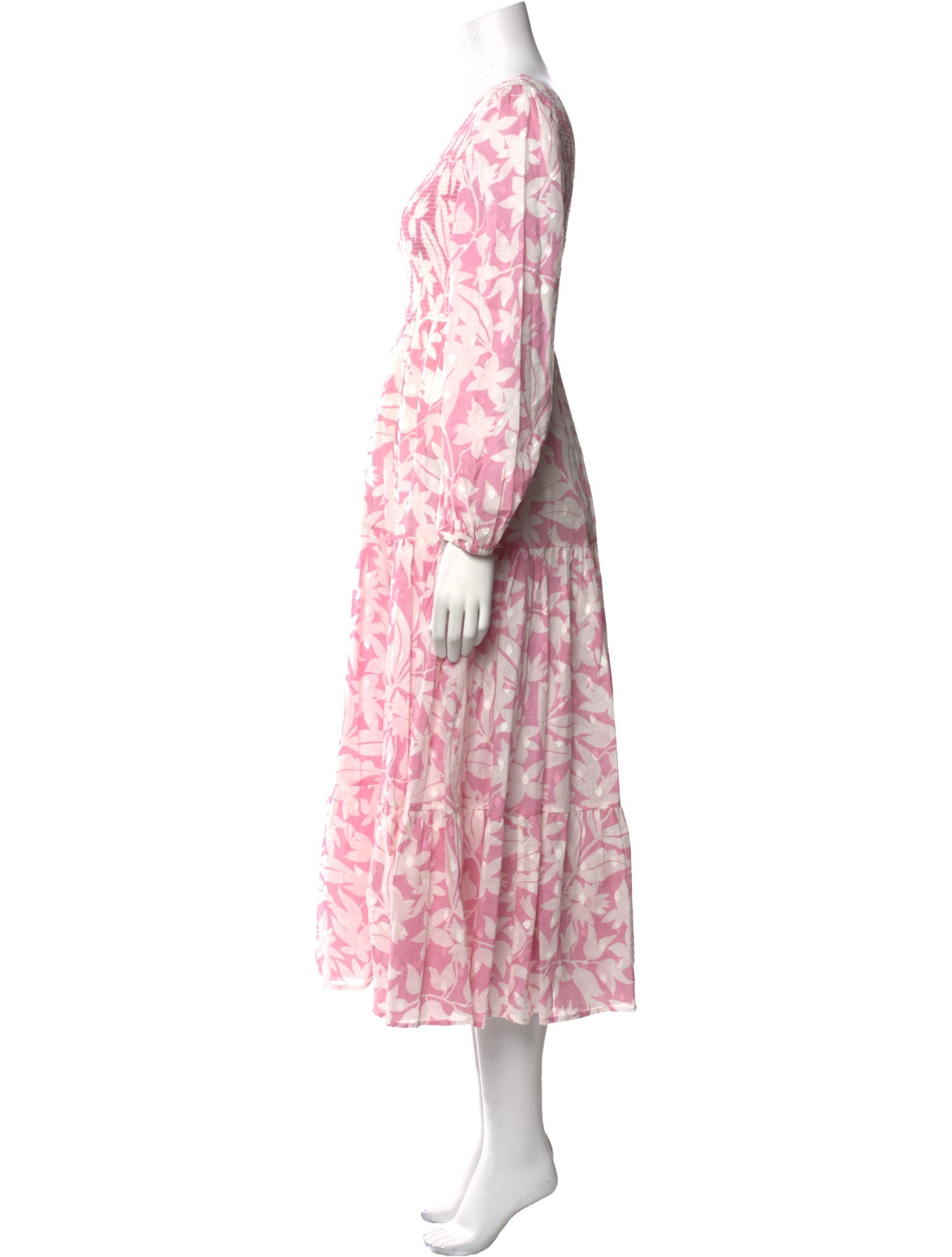RIXO Floral Print Long Dress