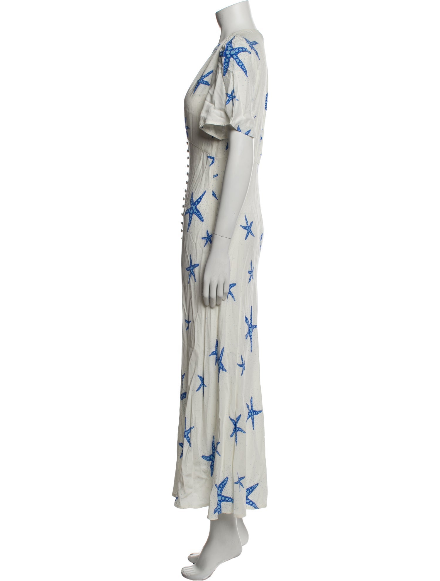 RIXO Floral Print Long Dress