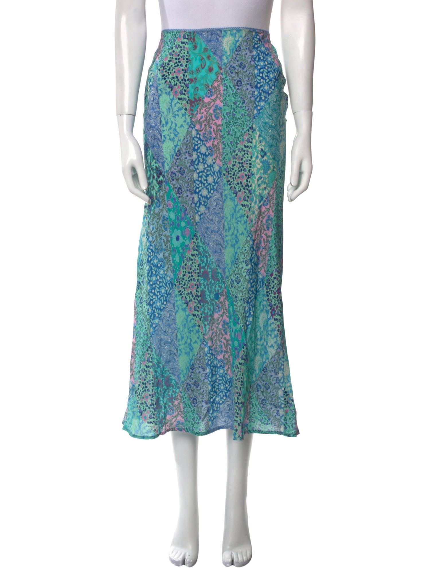 RIXO Silk Midi Length Skirt w/ Tags