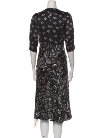 RIXO Printed Midi Length Dress