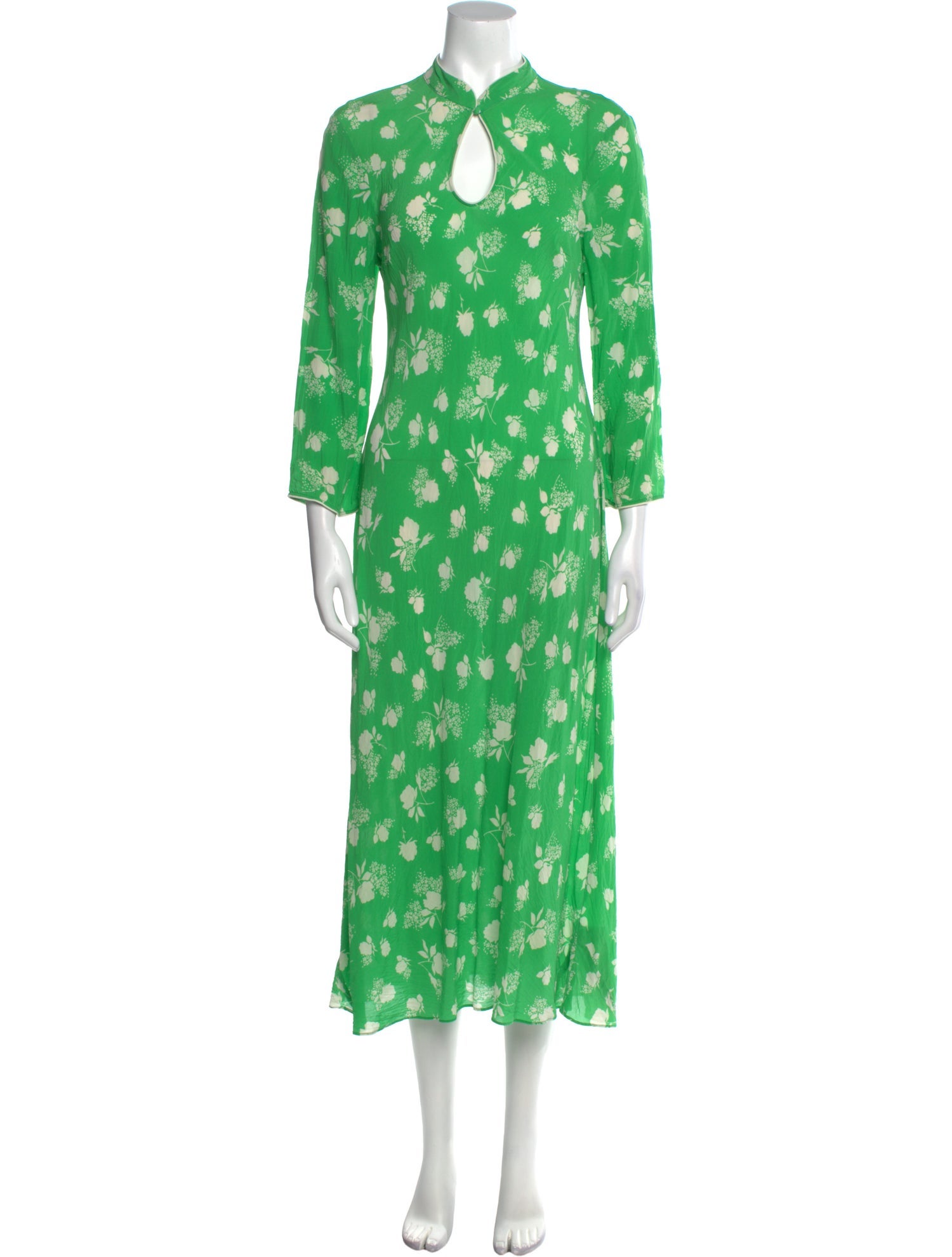 RIXO Silk Long Dress