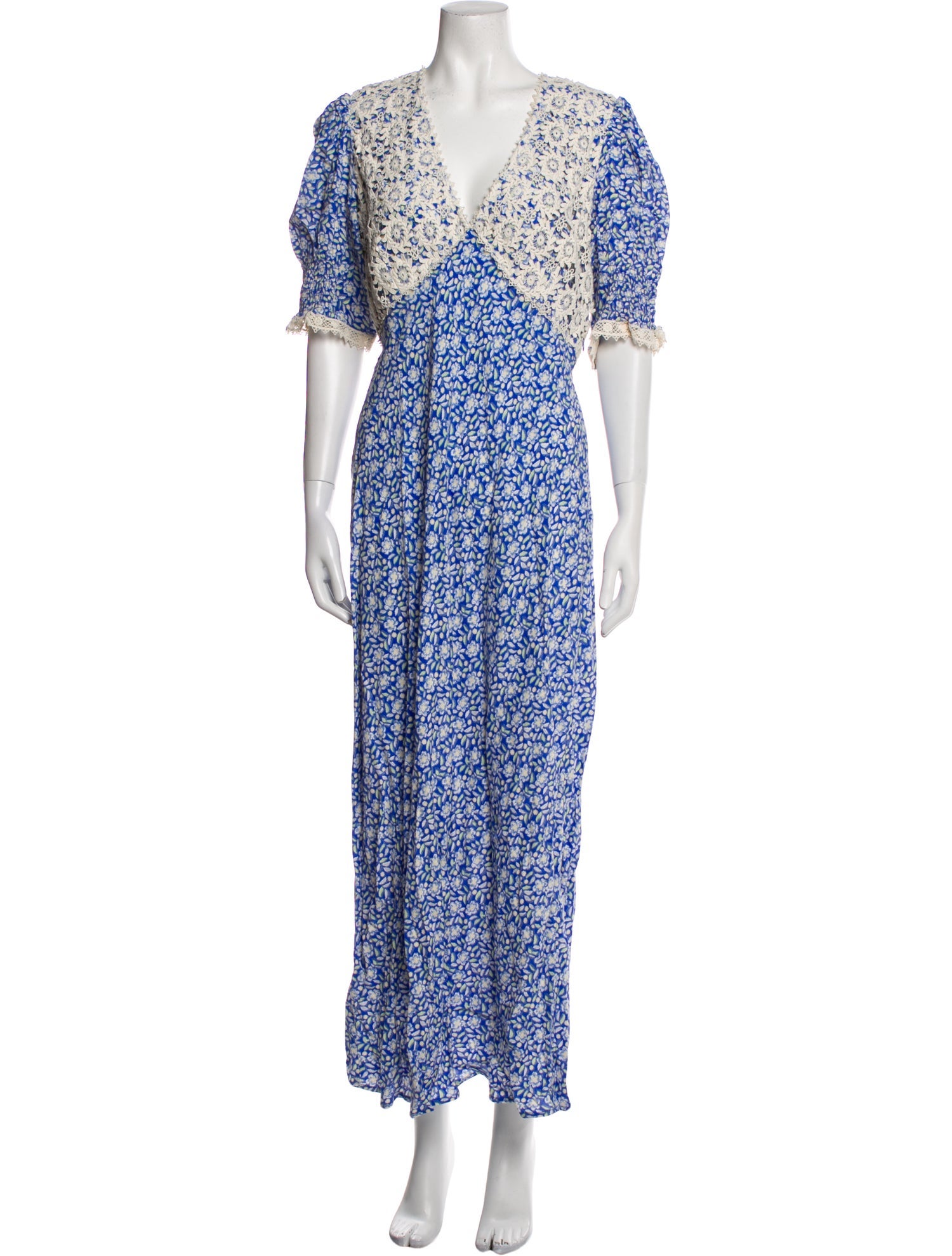 RIXO Floral Print Long Dress