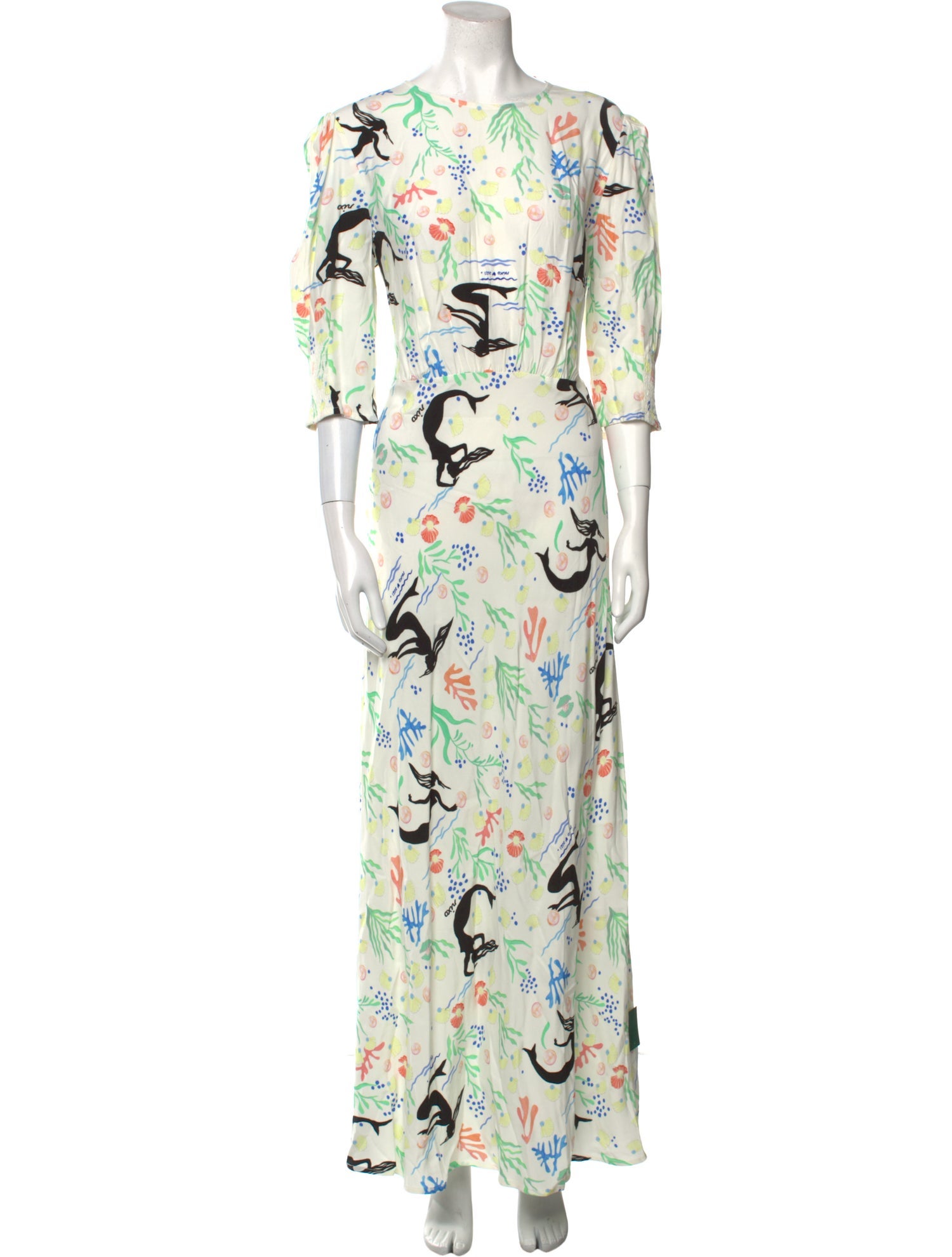 RIXO Printed Long Dress w/ Tags