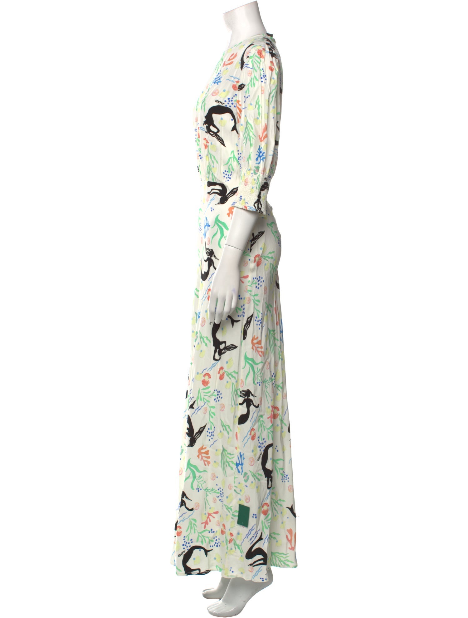 RIXO Printed Long Dress w/ Tags