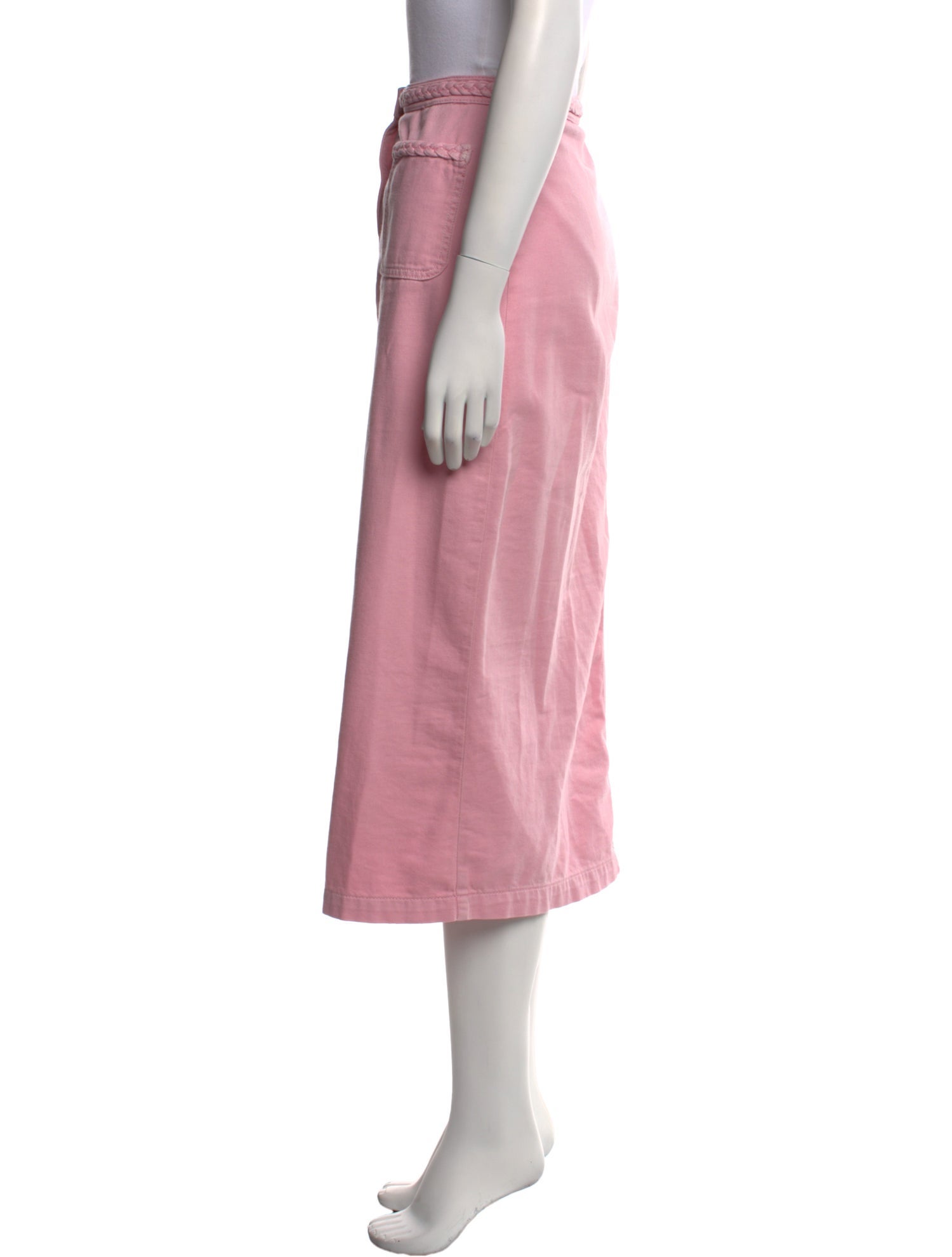 RIXO Braided Accents Midi Length Skirt