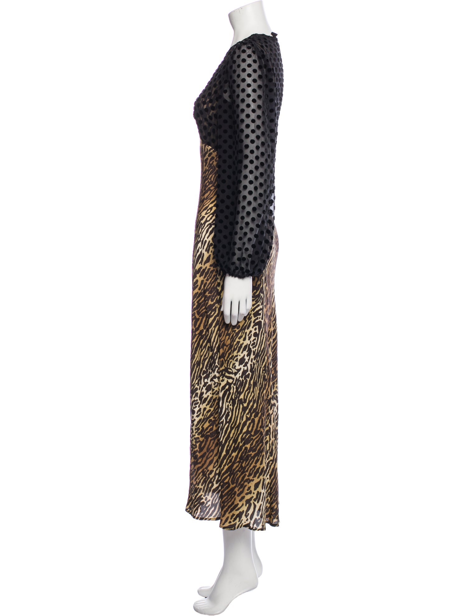 RIXO Silk Long Dress