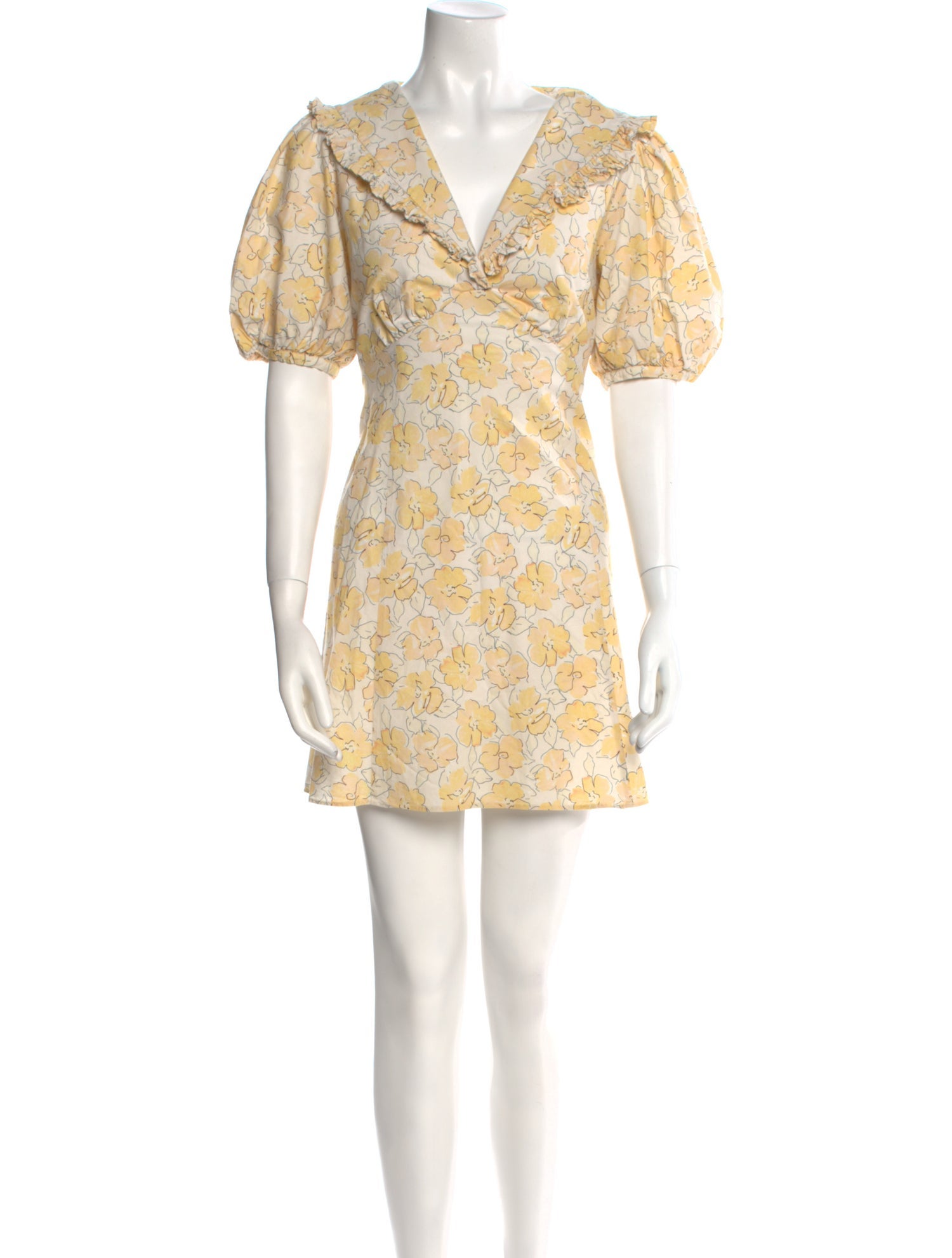 RIXO Floral Print Mini Dress