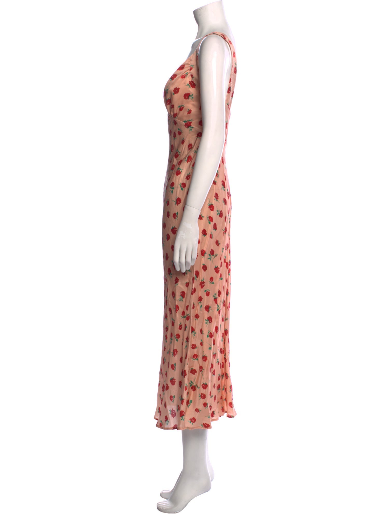 RIXO Silk Long Dress