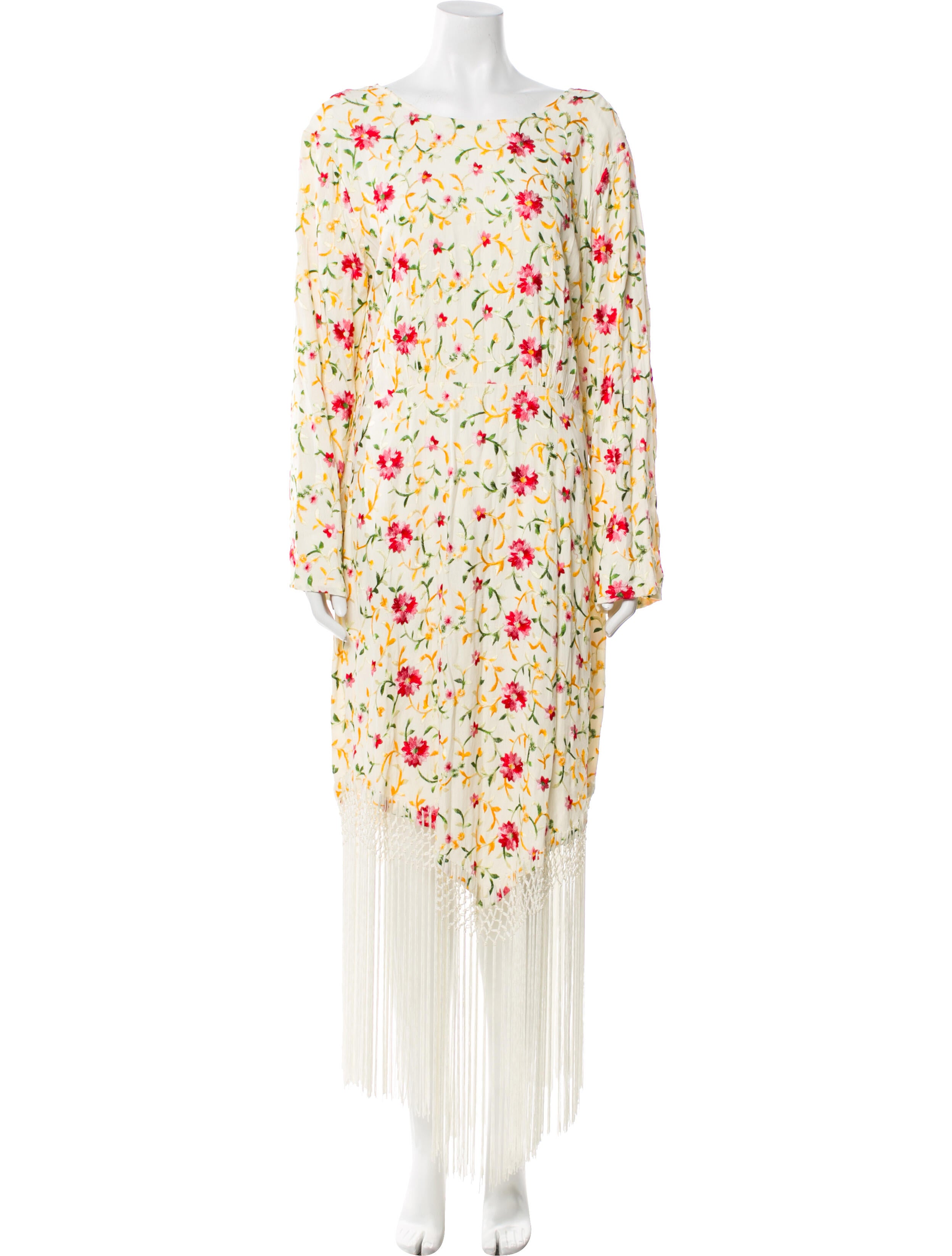 RIXO Floral Print Long Dress