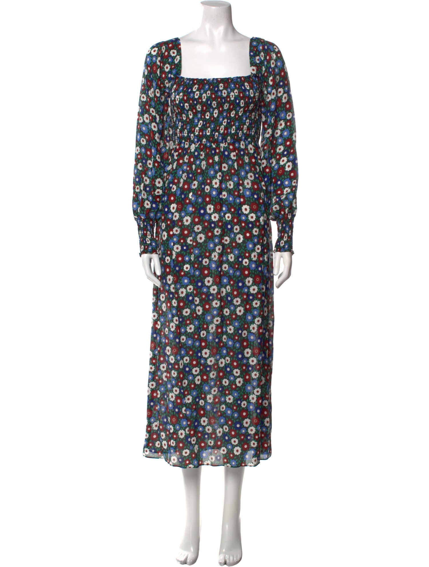RIXO Floral Print Long Dress