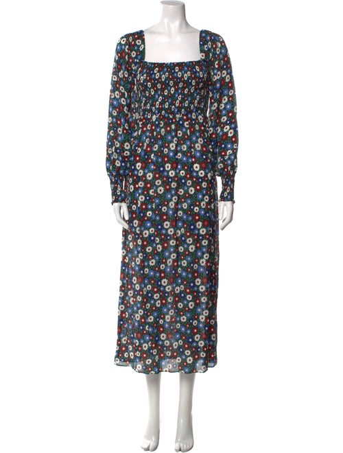 RIXO Floral Print Long Dress