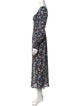 RIXO Floral Print Long Dress