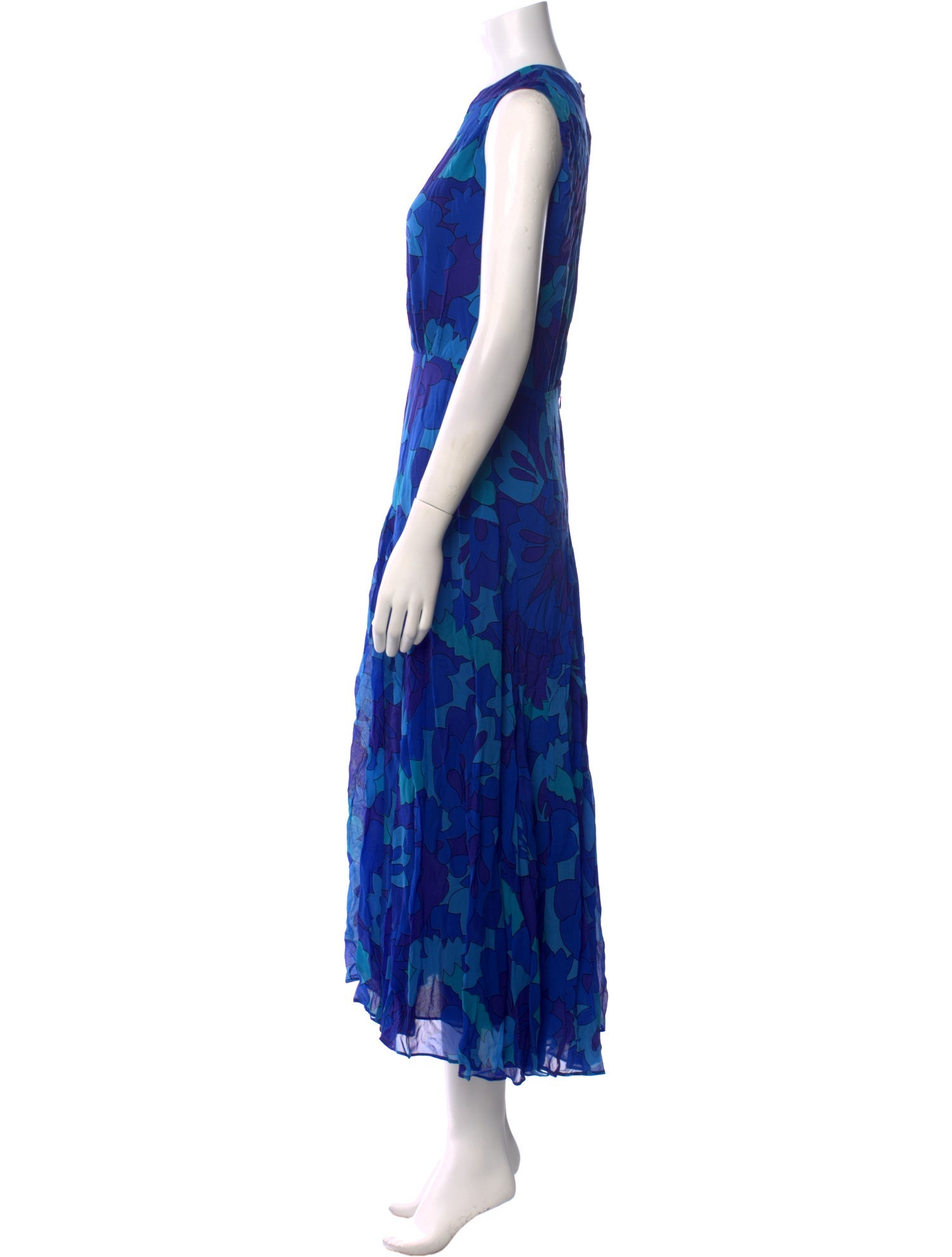 RIXO Floral Print Long Dress