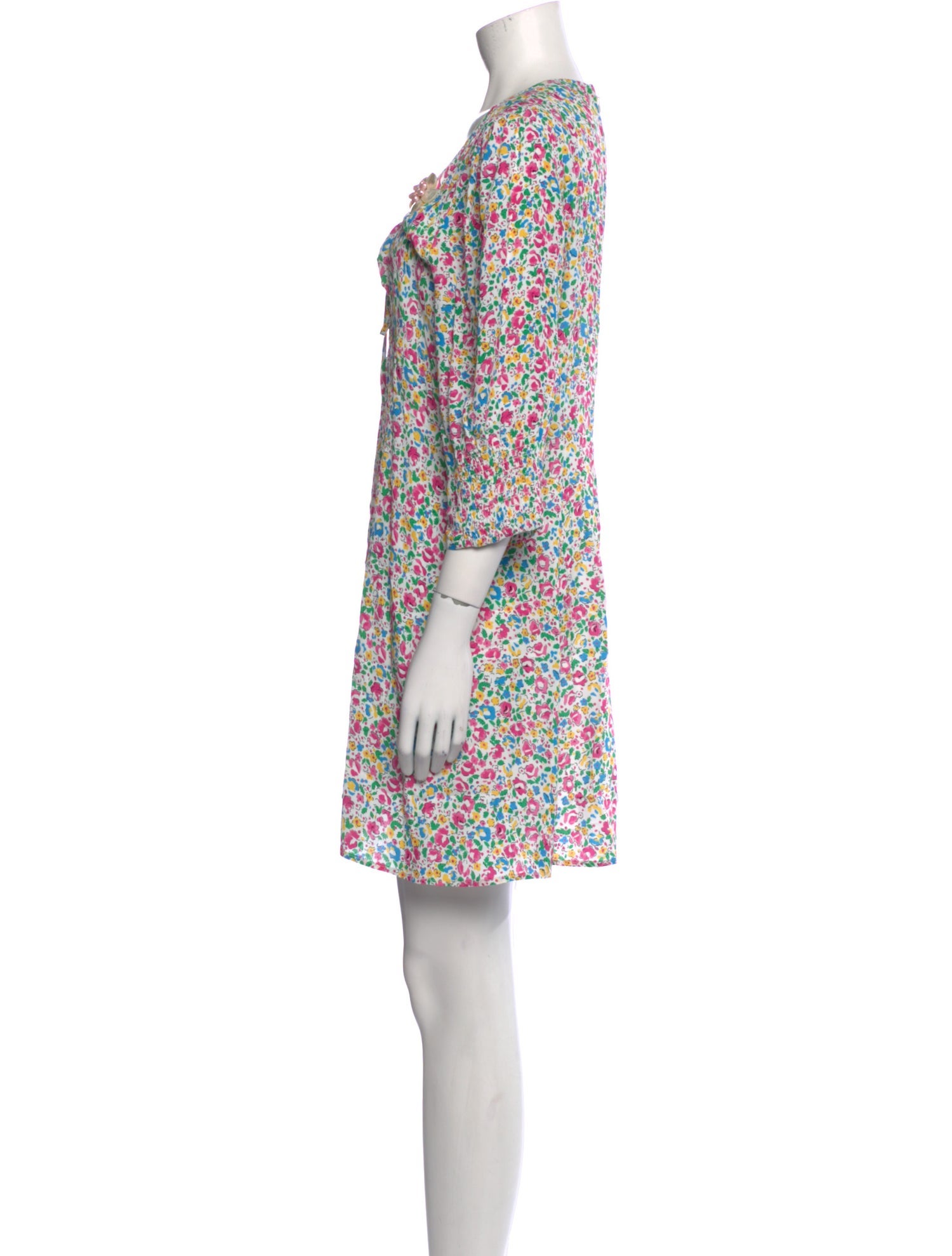 RIXO Floral Print Mini Dress