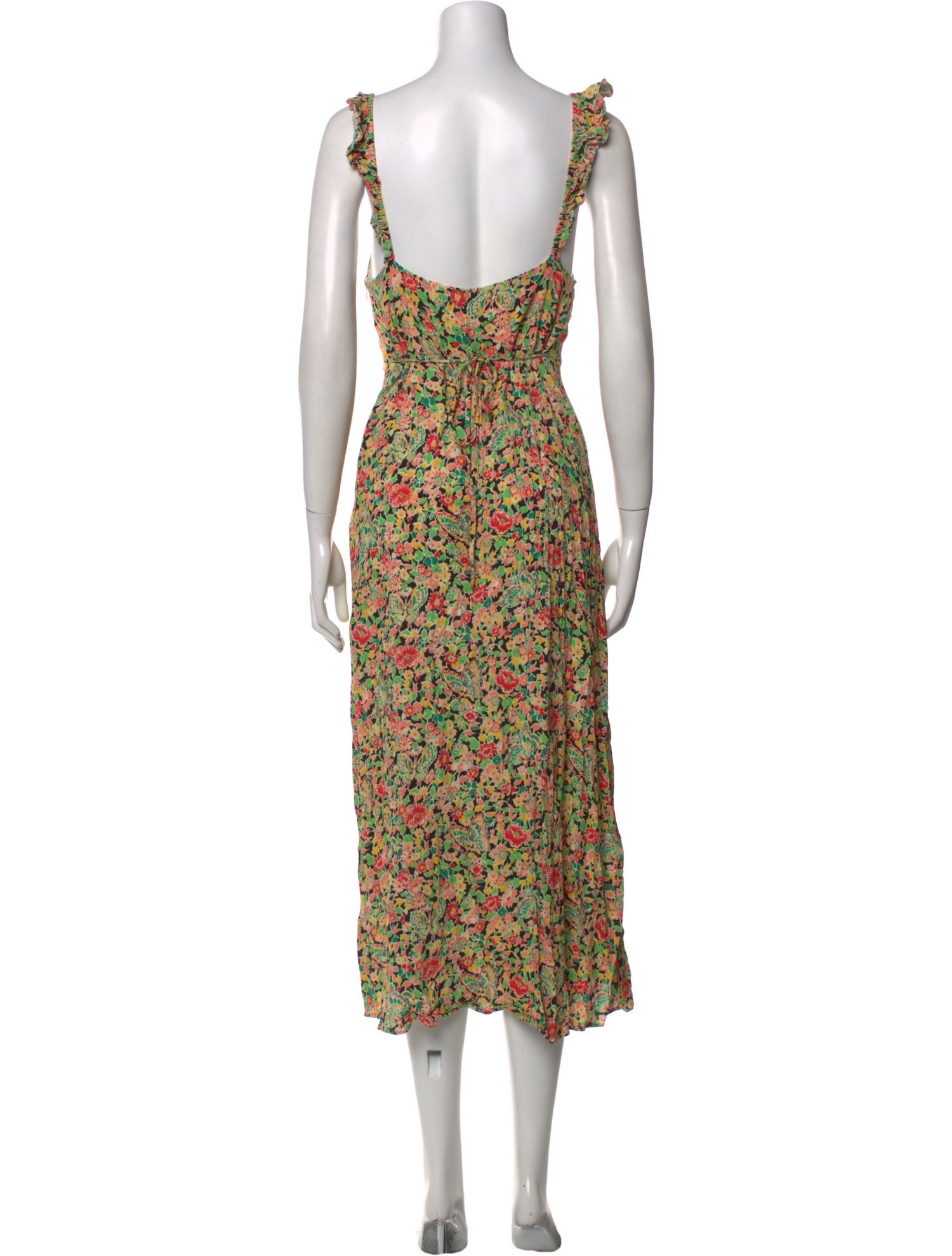 RIXO Floral Print Long Dress