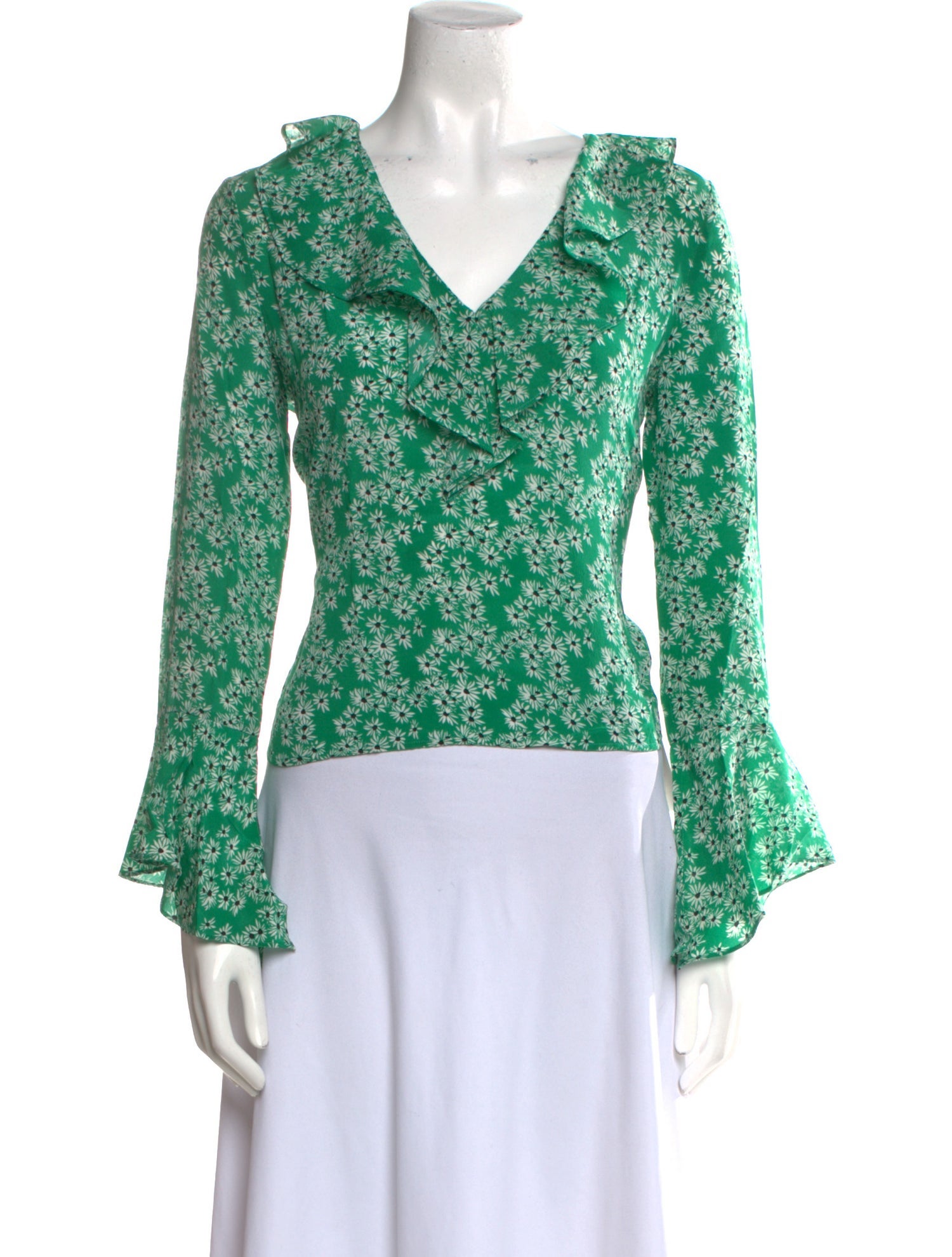 RIXO Silk Floral Print Crop Top