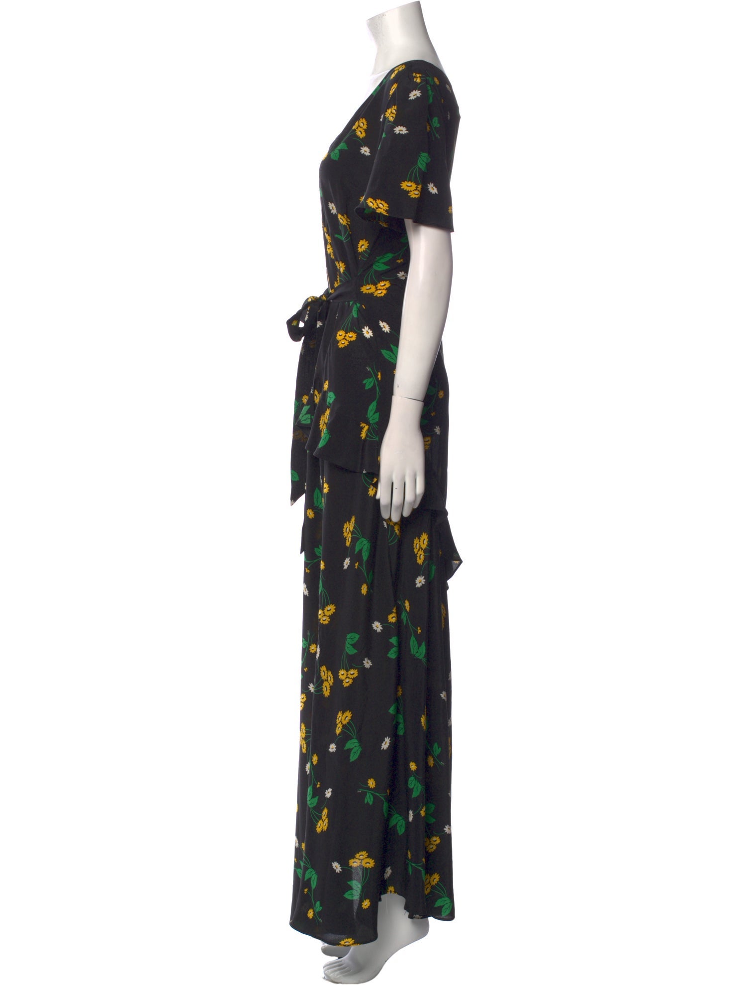 RIXO Silk Long Dress