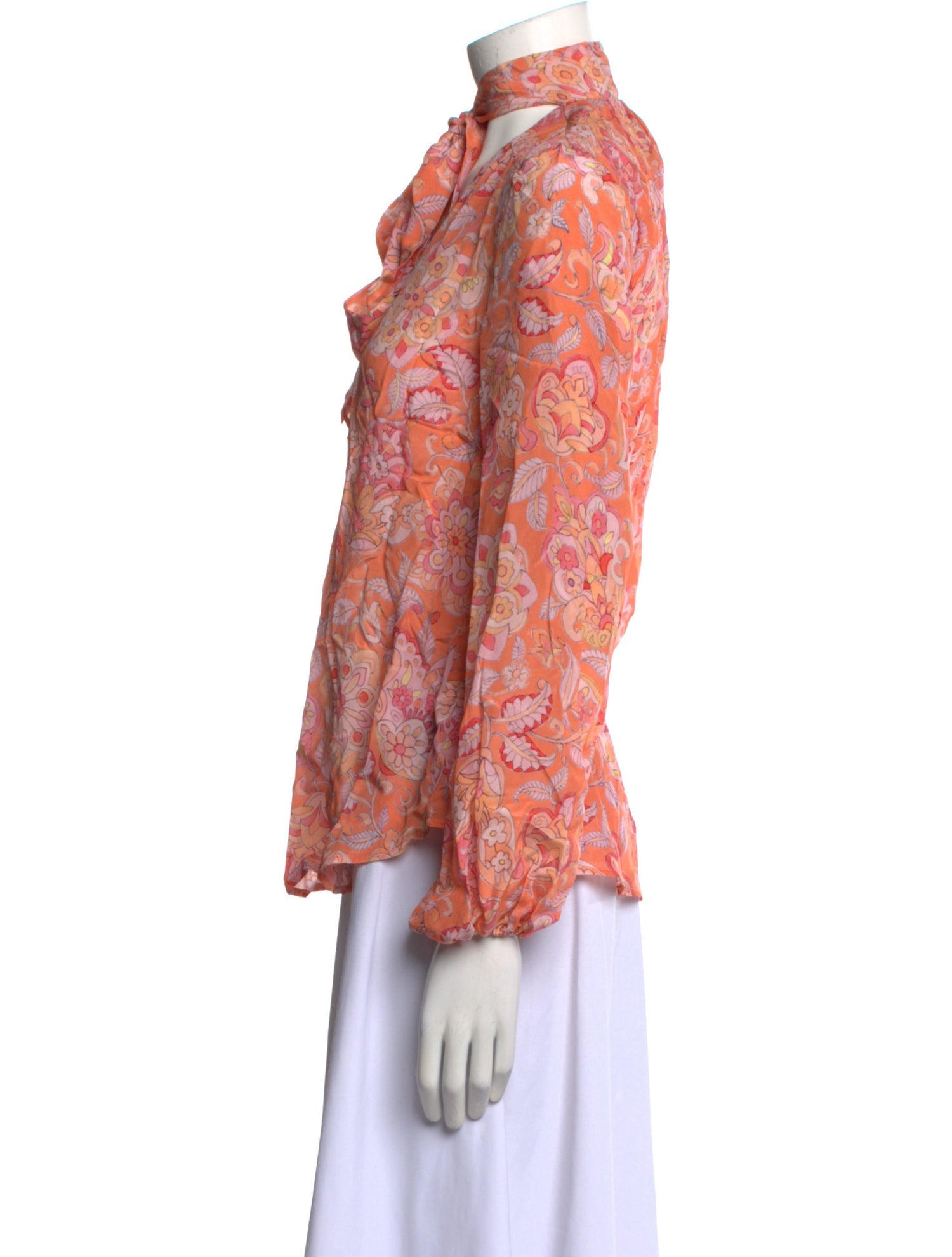 RIXO Silk Printed Blouse w/ Tags
