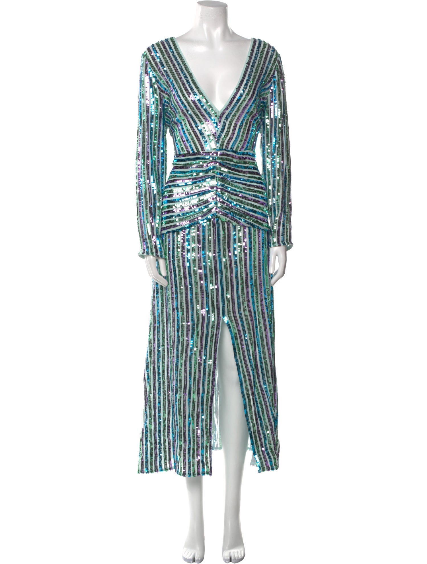 RIXO Silk Long Dress