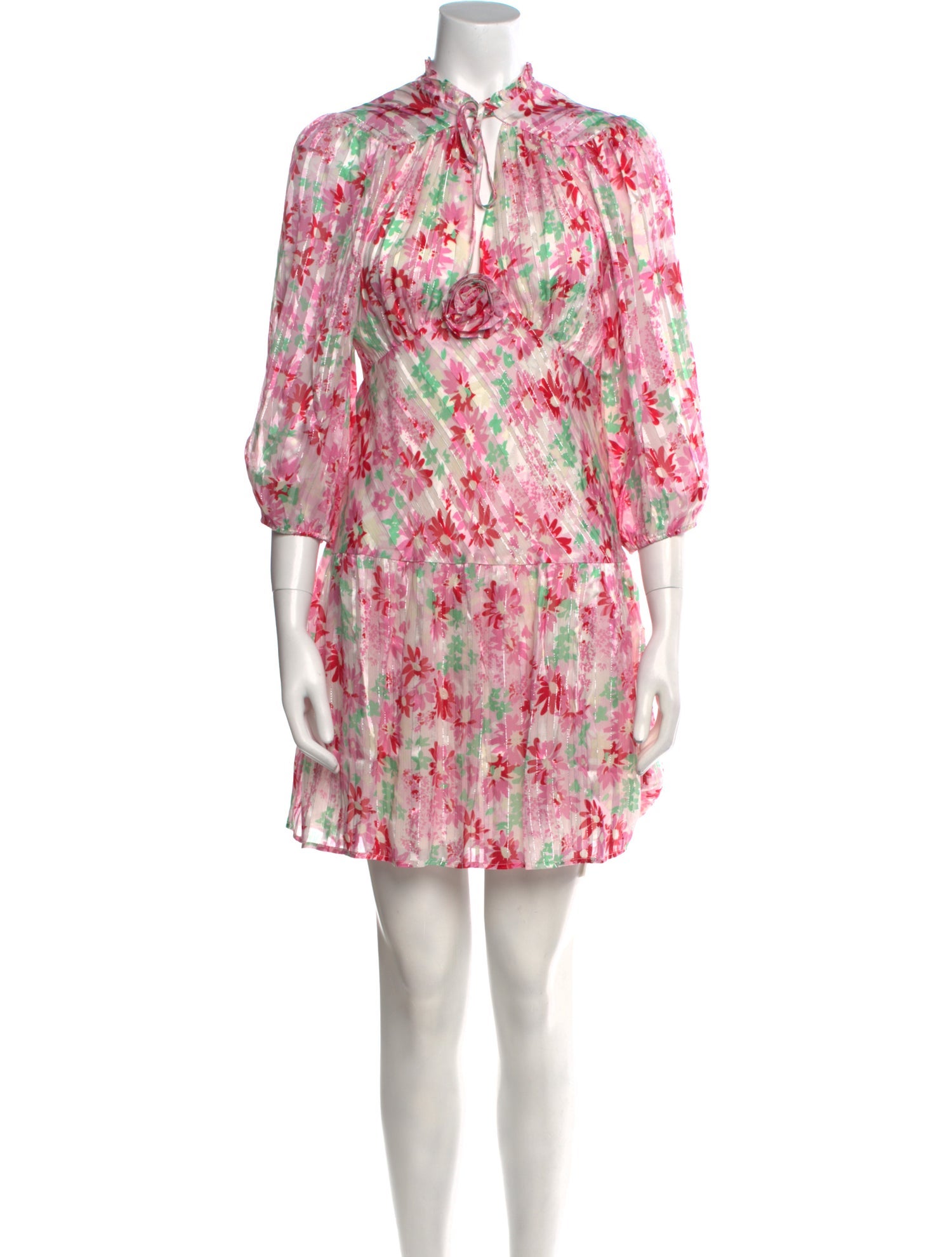 RIXO Floral Print Mini Dress w/ Tags