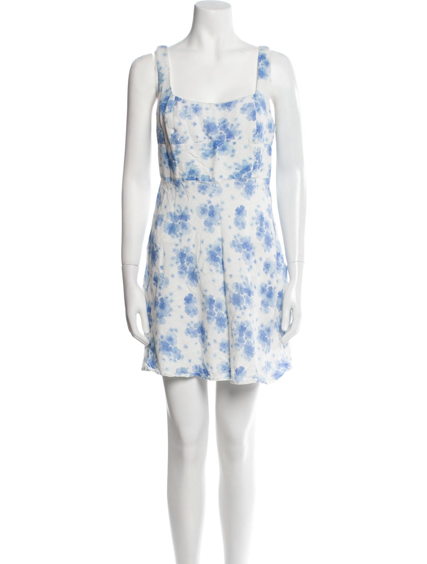 RIXO Floral Print Mini Dress