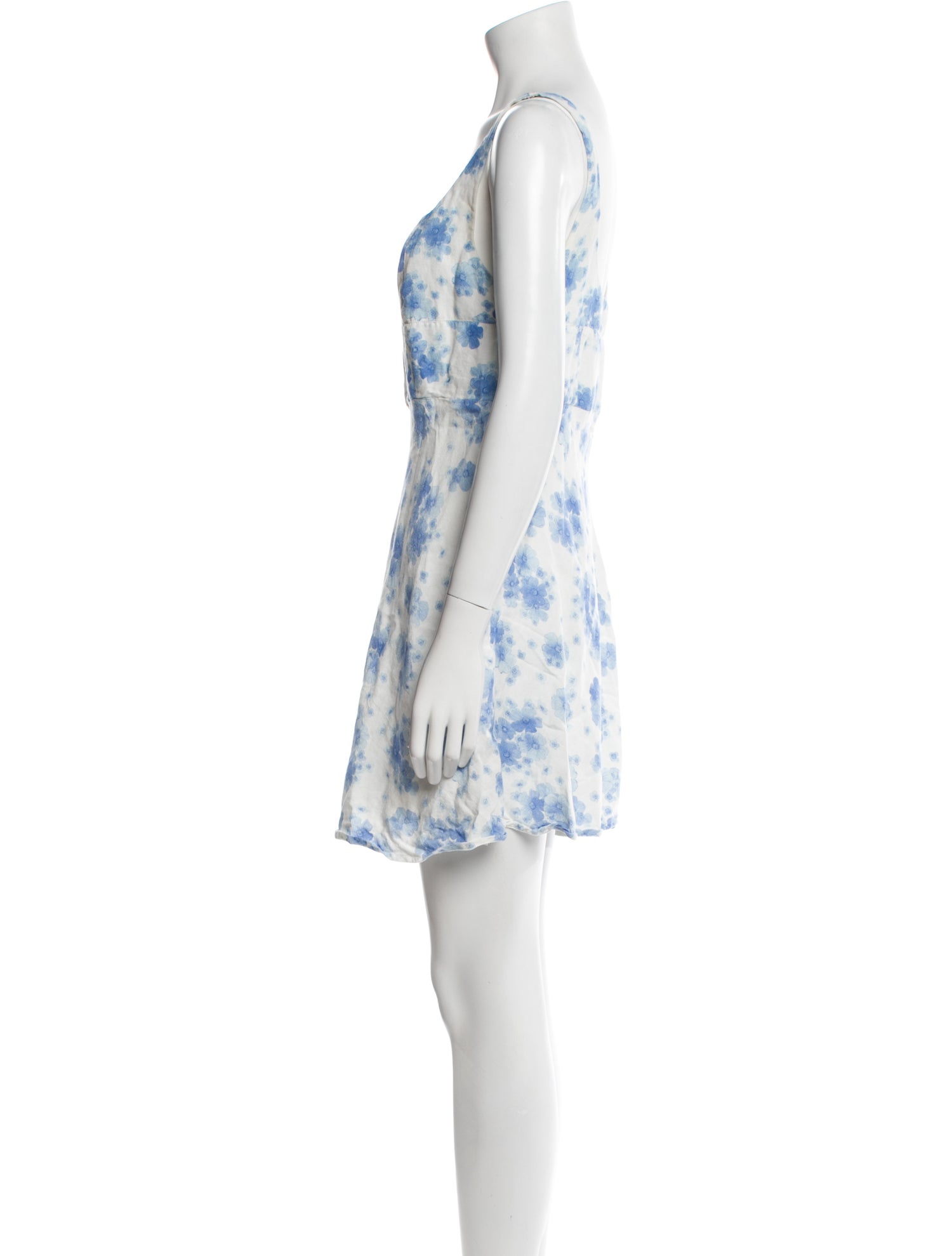 RIXO Floral Print Mini Dress