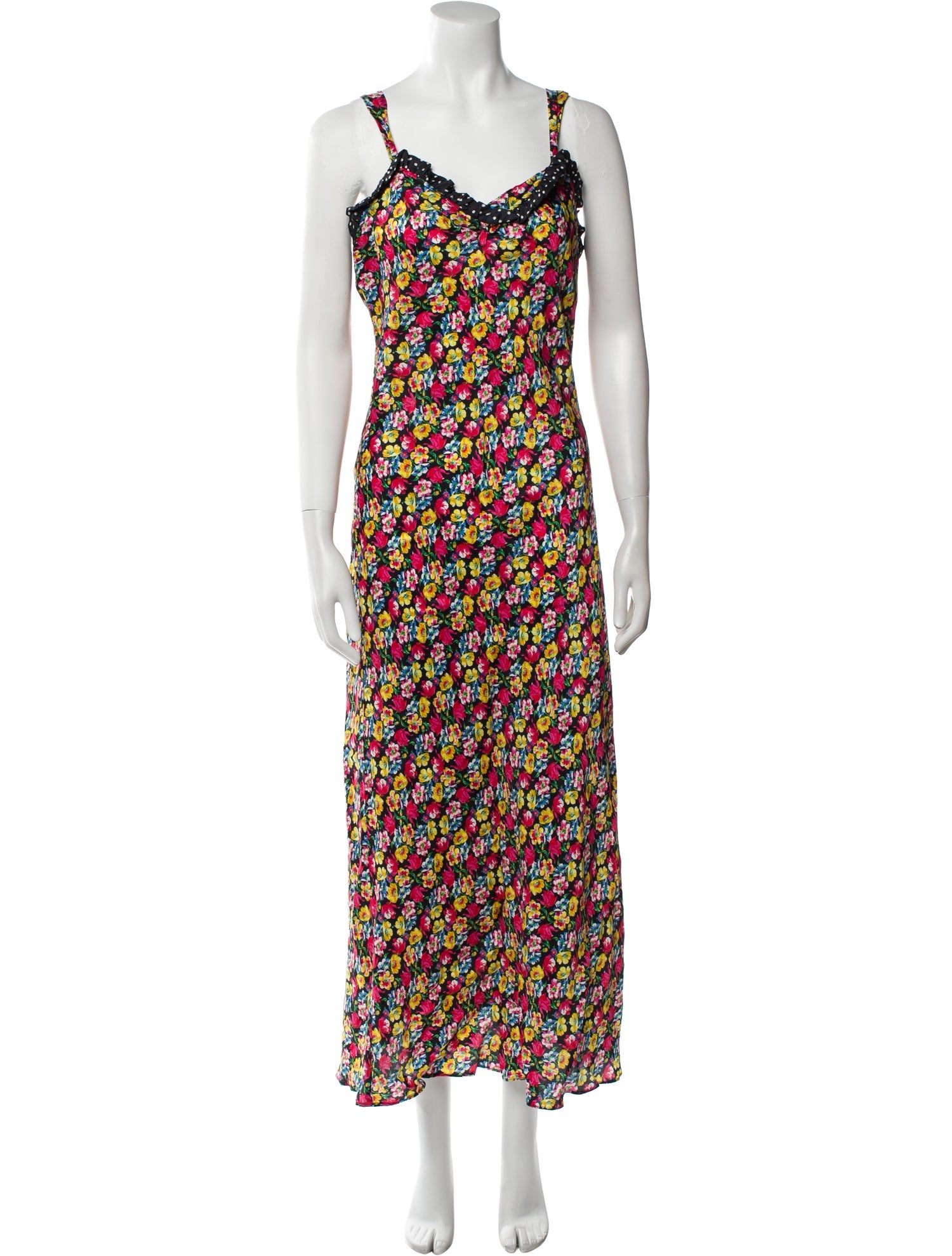RIXO Floral Print Long Dress