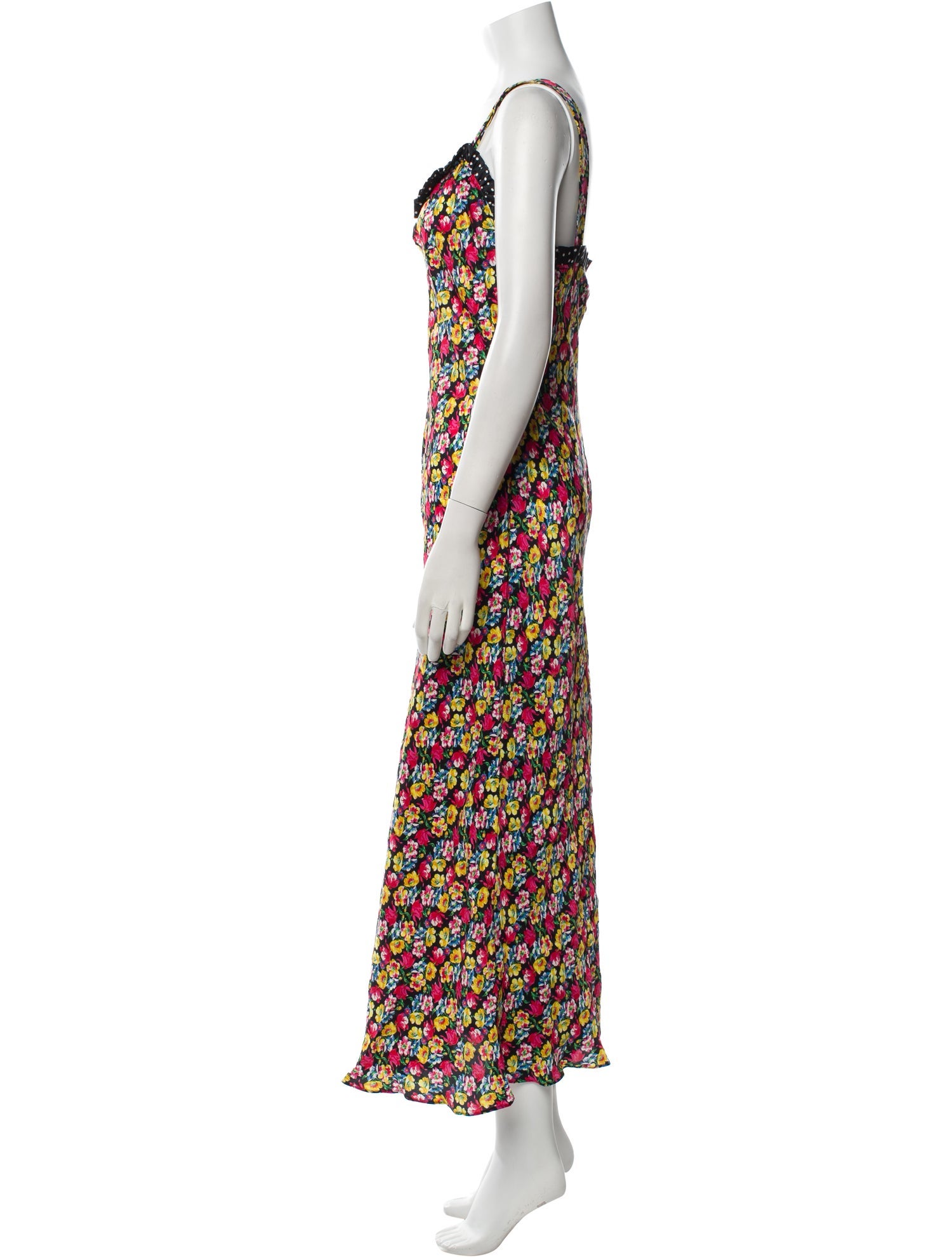 RIXO Floral Print Long Dress