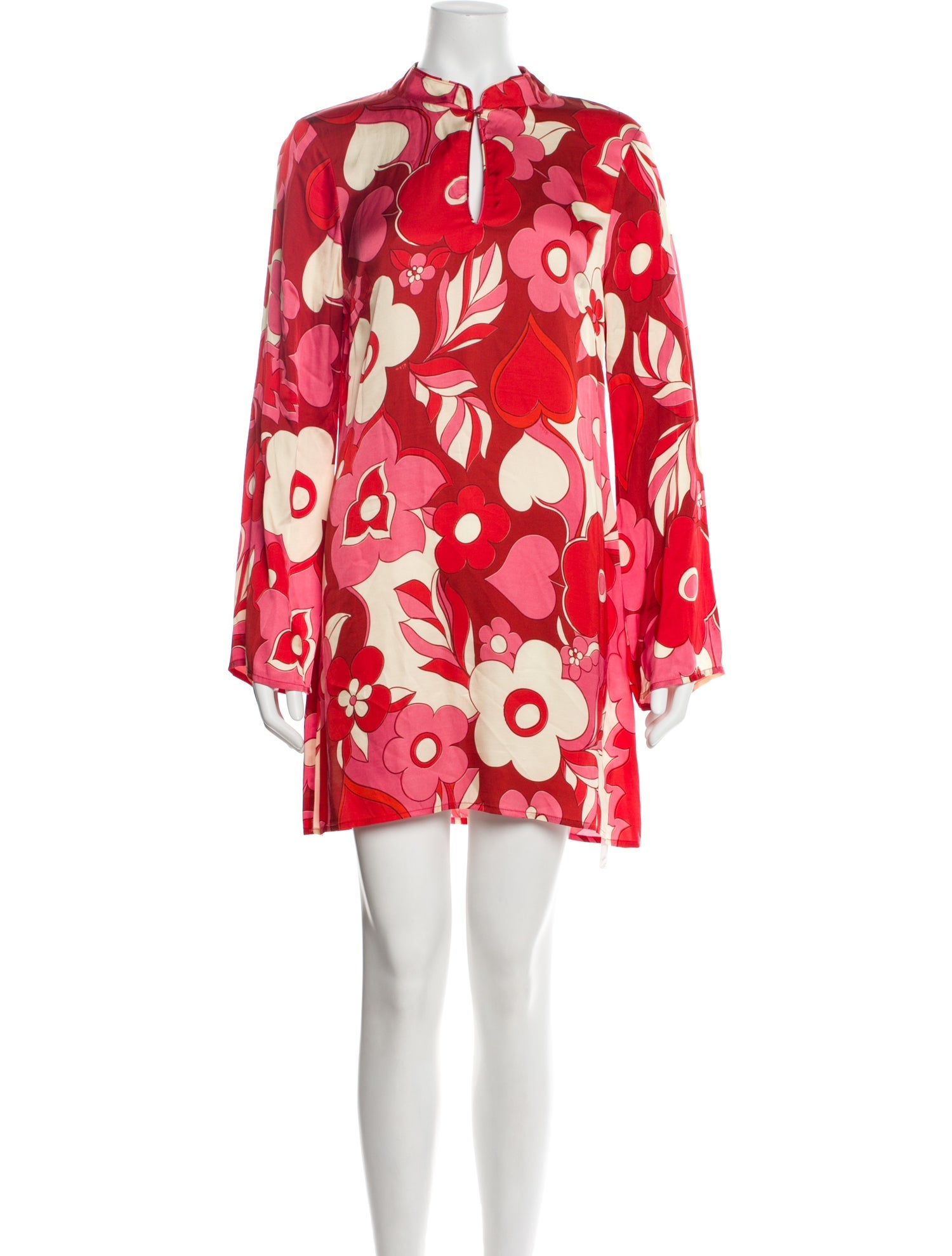 RIXO Floral Print Mini Dress