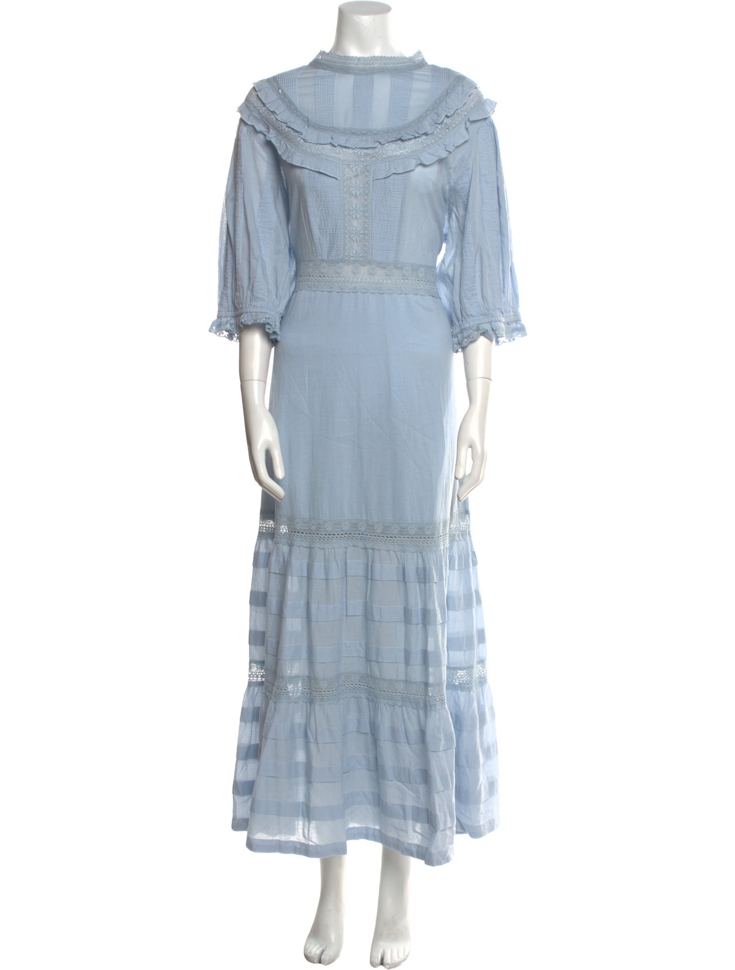 RIXO Bateau Neckline Long Dress