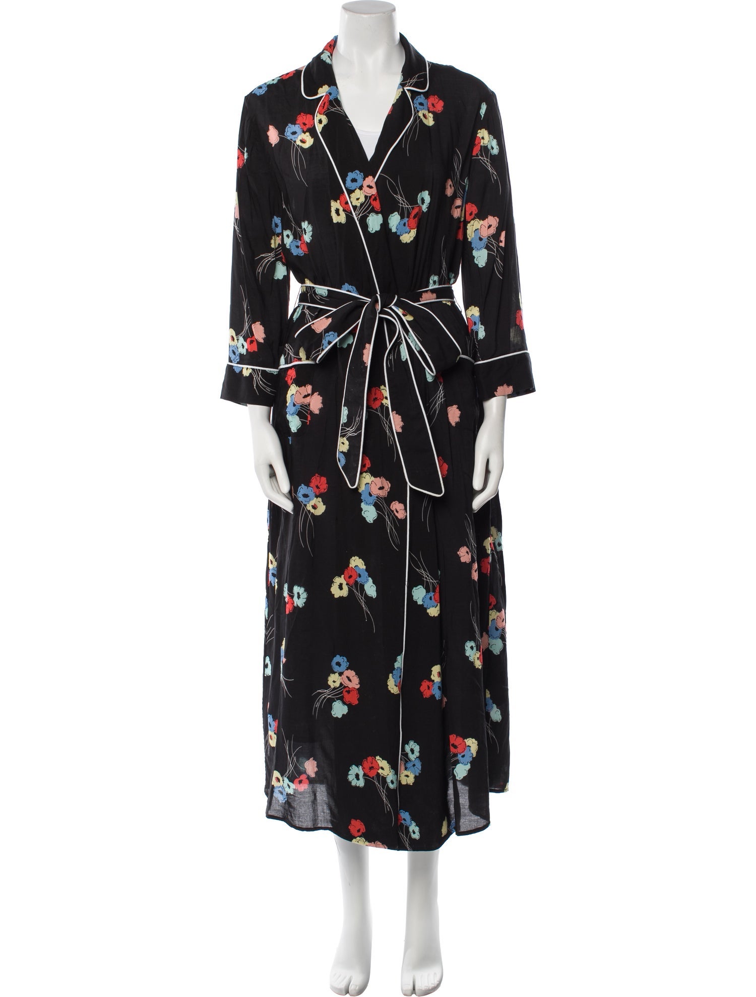 RIXO Floral Print Robe