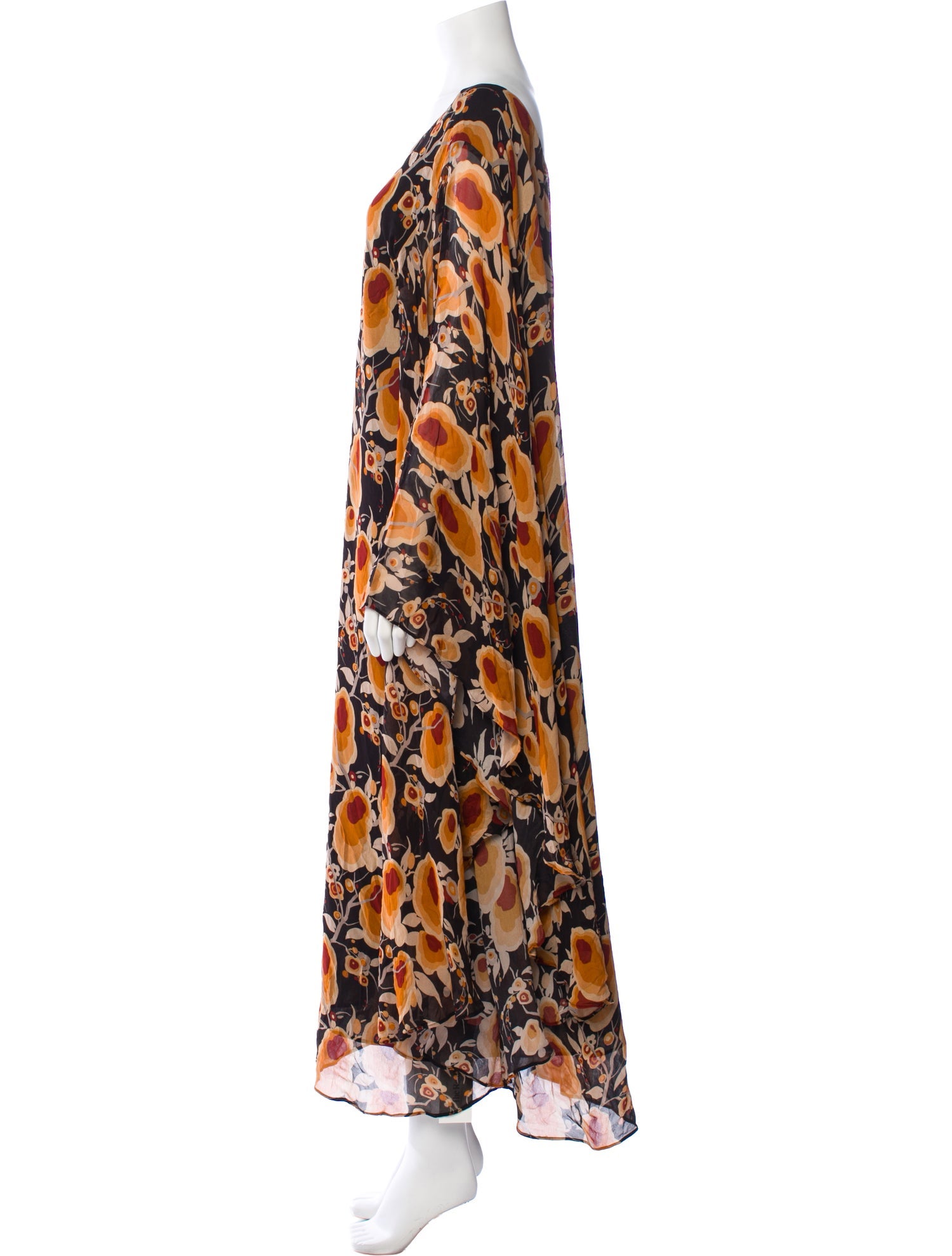 RIXO Printed Long Dress