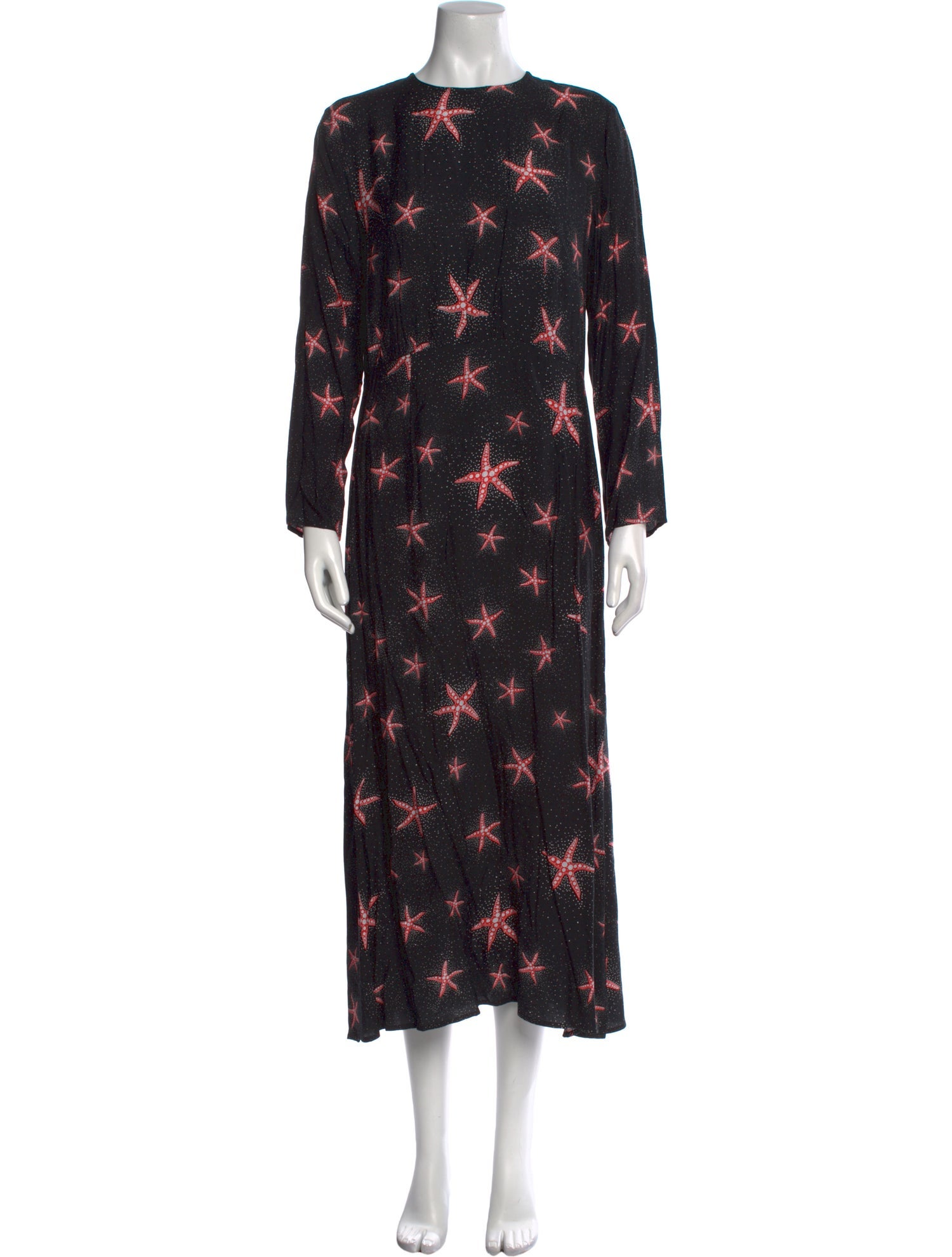 RIXO Printed Long Dress