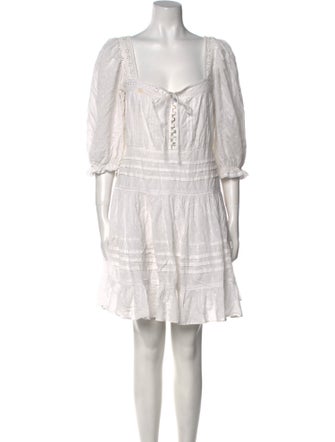 RIXO V-Neck Mini Dress