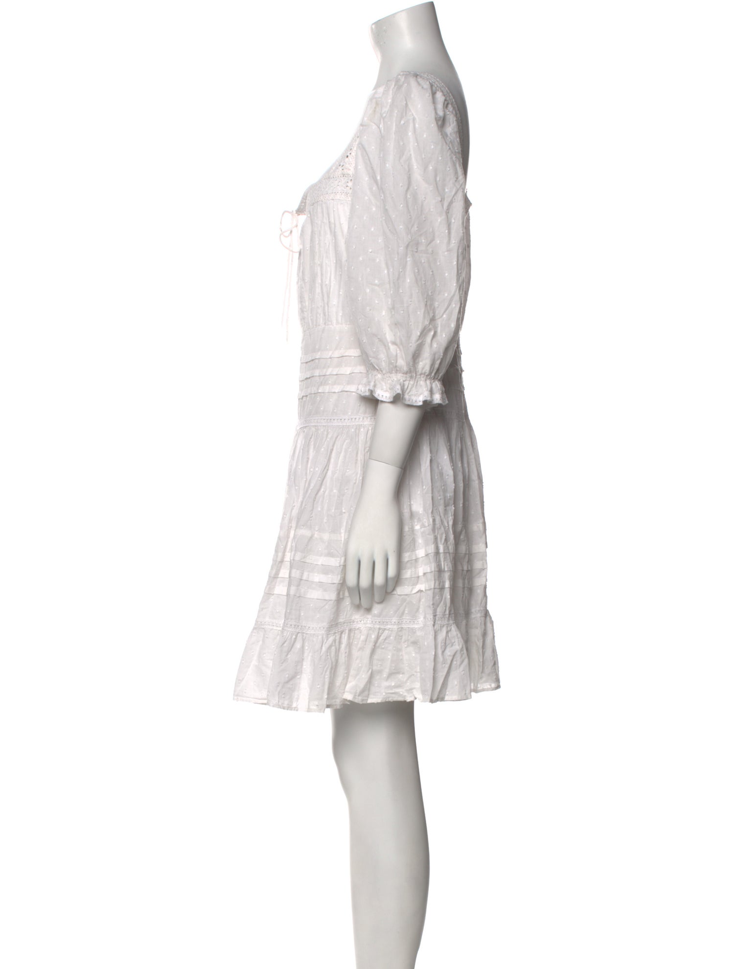 RIXO V-Neck Mini Dress